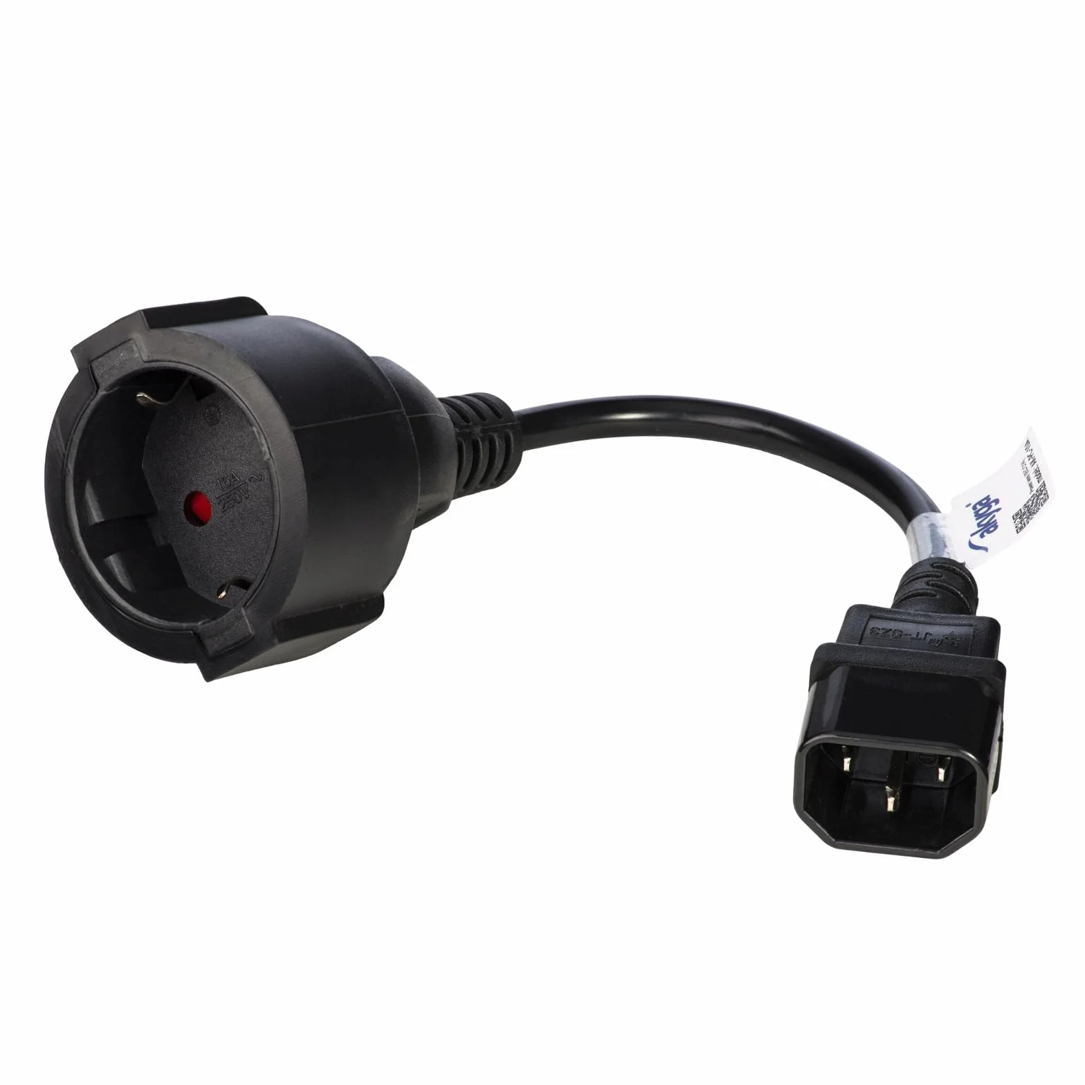 Akyga AK-PC-10A Przejściówka Adapter UPS IEC C14 CEE 7/4 Schuko 15cm