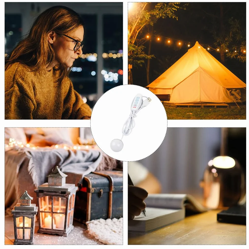 Mini Lampa Magnetyczna USB 3W 5V LED Lampka Nocna z Przełącznikiem, 3 Tryby Temperatury Barwowej