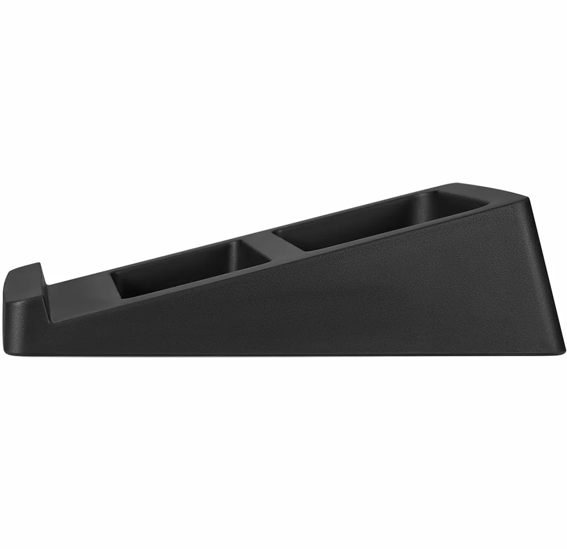 my wall Uniwersalny stojak stołowy do głośników HS32-2L – 2 sztuki, obciążenie do 3 kg, kąt nachylenia 15°, stojak na głośnik, uchwyt stołowy na głośniki, amortyzuje drgania