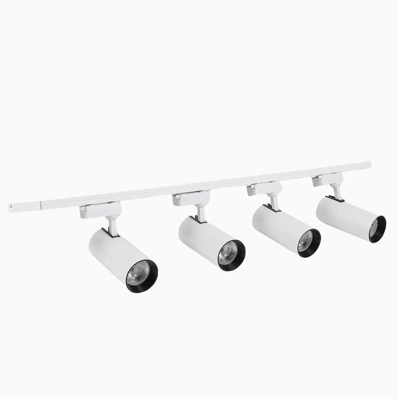 Zestaw Oświetlenia Szynowego LED 4, 30W 6000K COB Oświetlenie Punktowe Sufitowe Nowoczesne Oprawy Oświetleniowe LED, Regulowane Kierunkowe, do Sypialni, Salonu, Sklepów