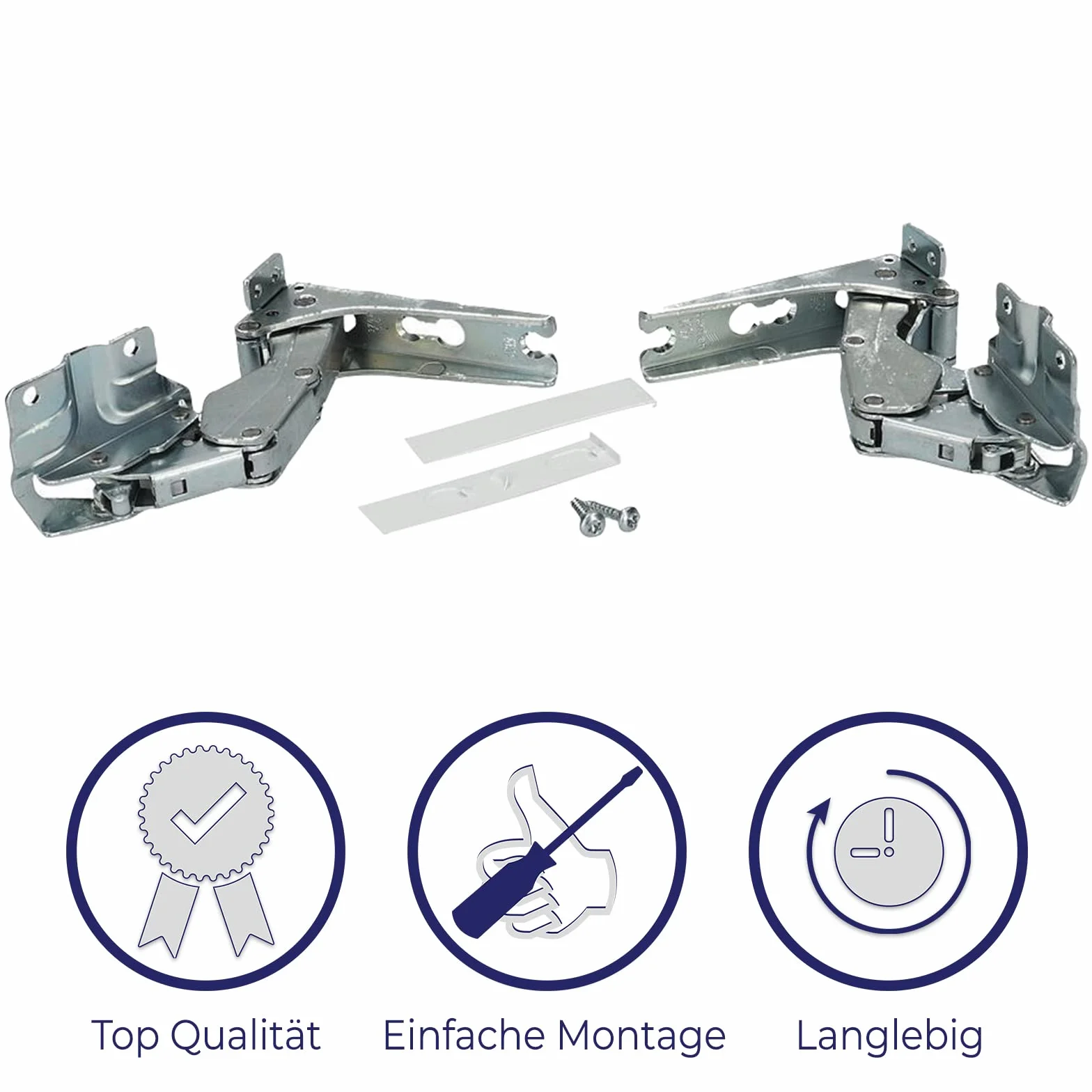 LUTH Premium Profi Parts Zawias drzwiowy zestaw zawiasów do lodówki, kompatybilny z Bosch Siemens Neff AEG Constructa Balay 00481147 481147