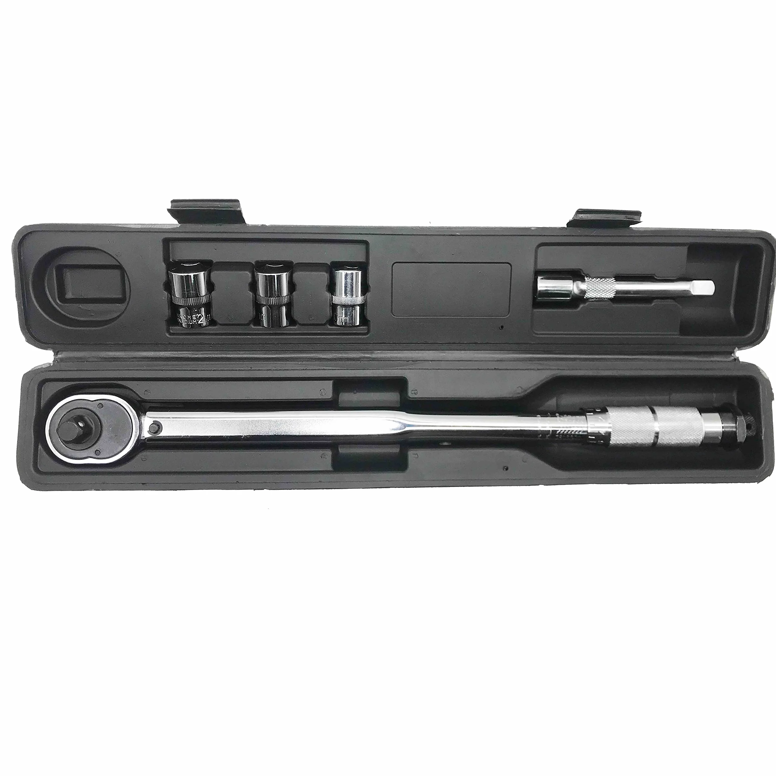 Klucz dynamometryczny 1/2" 0,5 cala z grzechotką, kwadratowym napędem 28-210 Nm Klucz do nakrętek kół z zestawem nasadek 17 mm 19 mm 21 mm, listwą ExBar i schowkiem, zestawem do konserwacji roweru s