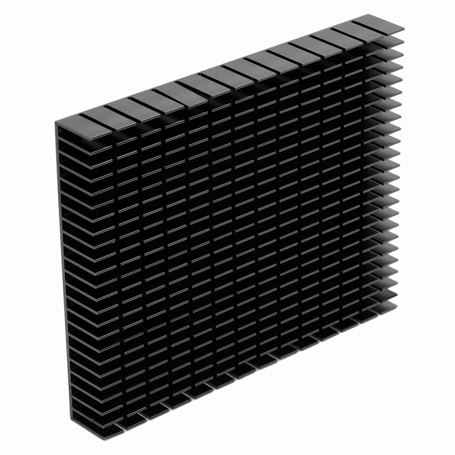 Eujgoov Aluminiowy Radiator 150x120x20mm Chłodzenie PCB Wzmacniacz Mocy Procesora Czarny