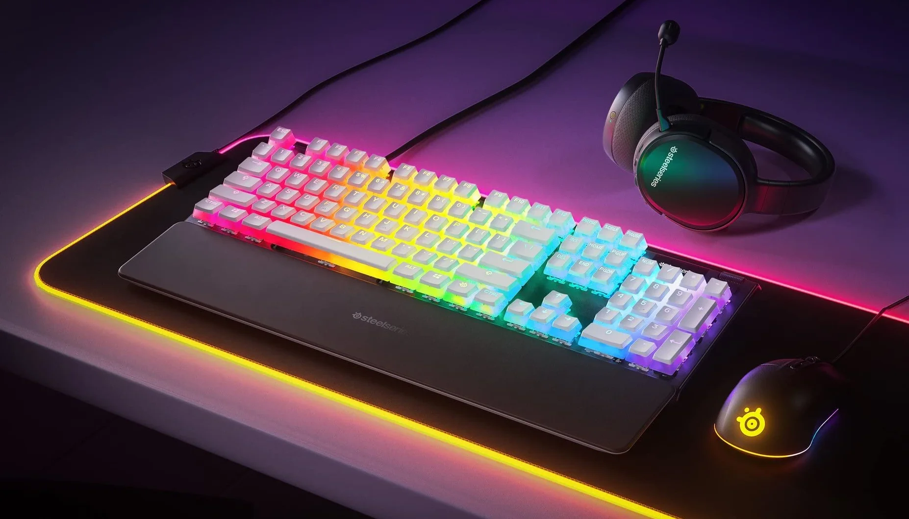 Steelseries Prismcaps 60203 Nakładki na Klawisze, Biały, 104 klawisze