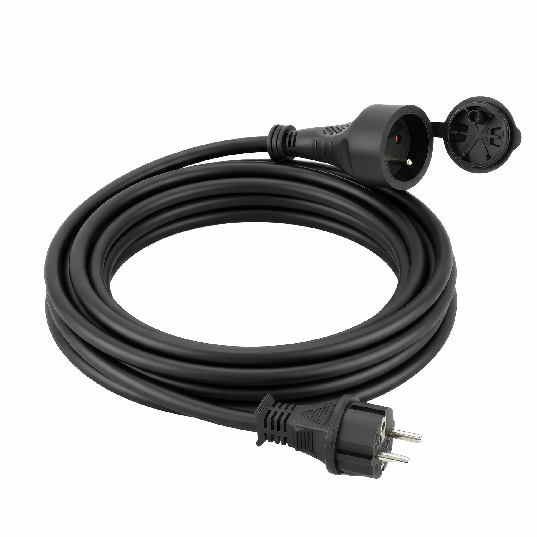 Electraline Przedłużacz 5 m Czarny