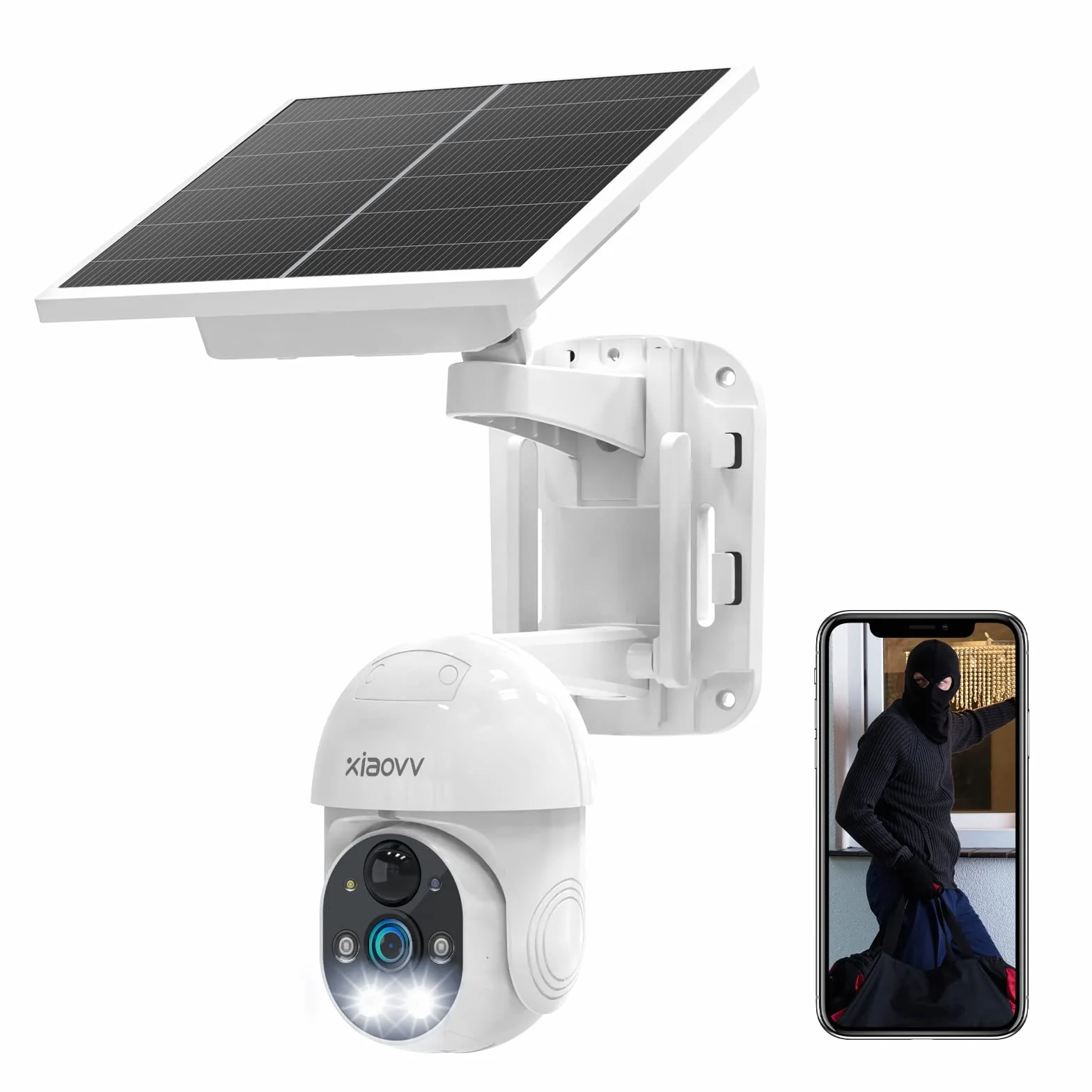 Kamera monitoringowa zewnętrzna 2 MP HD WiFi 10000 mAh solarna XIAOVV
