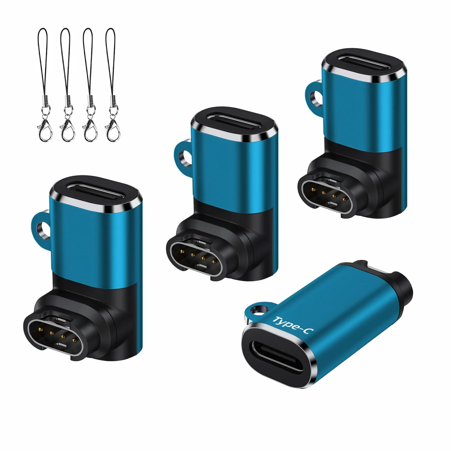 Adapter kabla ładowania USB C do Garmin Watch 4 Pack – Złącze danych do Garmin Fenix 8/7/6 Pro Solar, Vivoactive 6/5/4S, Venu 4/3/3S SQ, Forerunner 165/55/970/965/265/170/70, Instinct 3, Epix 2
