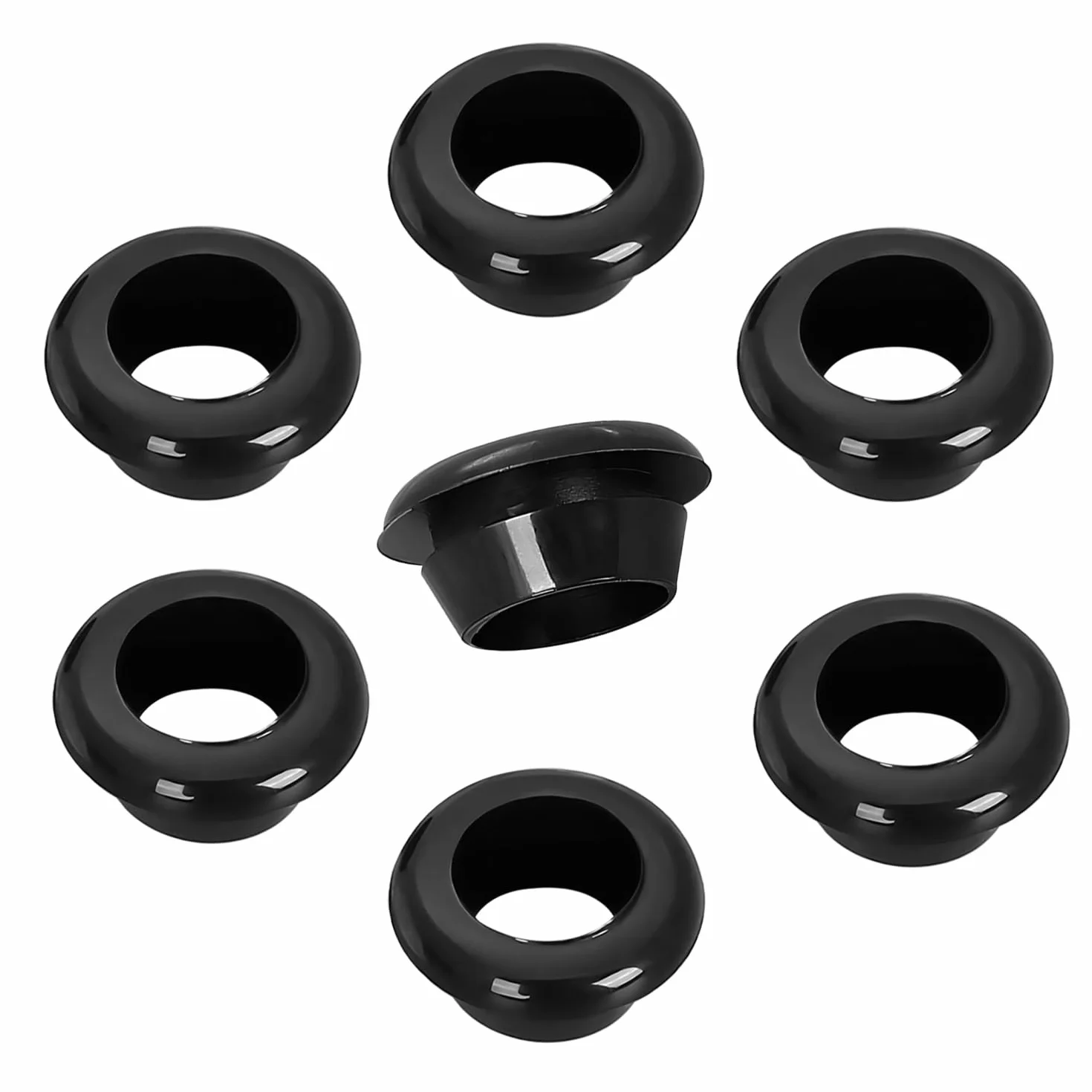 Qrity 20 sztuk gumowych tulejek, elektryczne uszczelki przewodów, przepust kablowy, do ochrony przewodów i kabli, ID 16 mm, średnica montażowa 20 mm