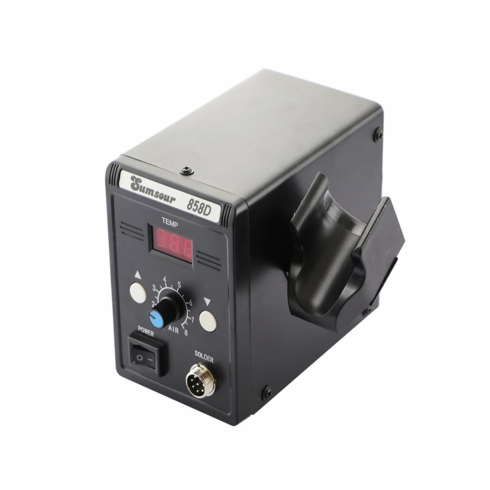 Stacja Lutownicza 858d stacja lutownicza 70 0W 110V / 220V Cyfrowy BGA SMD. Gorące powietrze Lutownia Lutownica Revorning Opetion Repailing Narzędzia(SET-1)