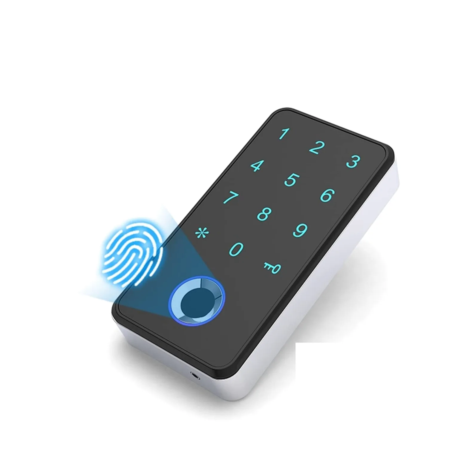 Inteligentny zamek do drzwi, Elektroniczny inteligentny czujnik magnetyczny RFID Control Fingerprint Szafka Szuflada Lock(EM118F-black)