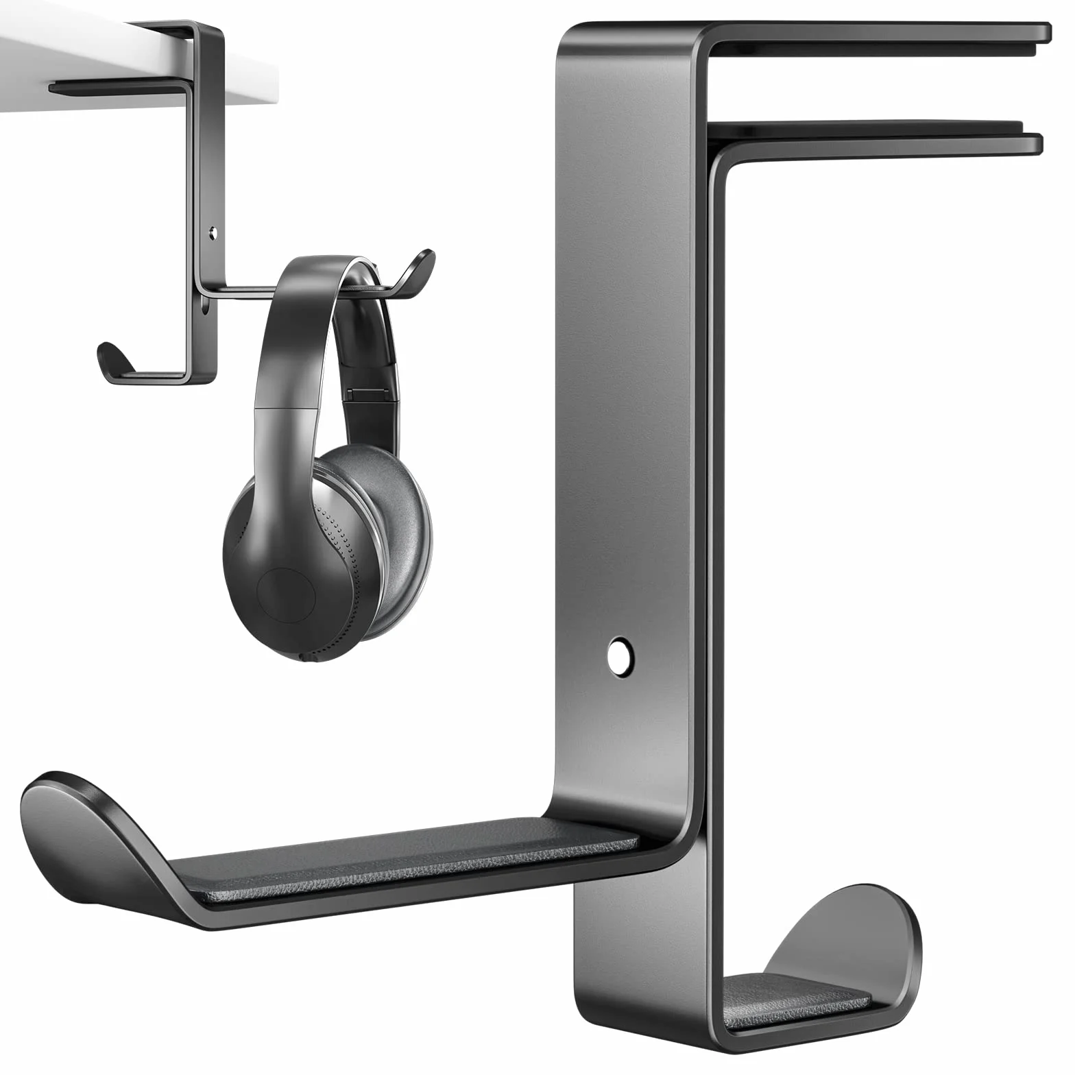 Newaner Uchwyt na słuchawki z organizerem na kable, regulowany stojak Bluetooth