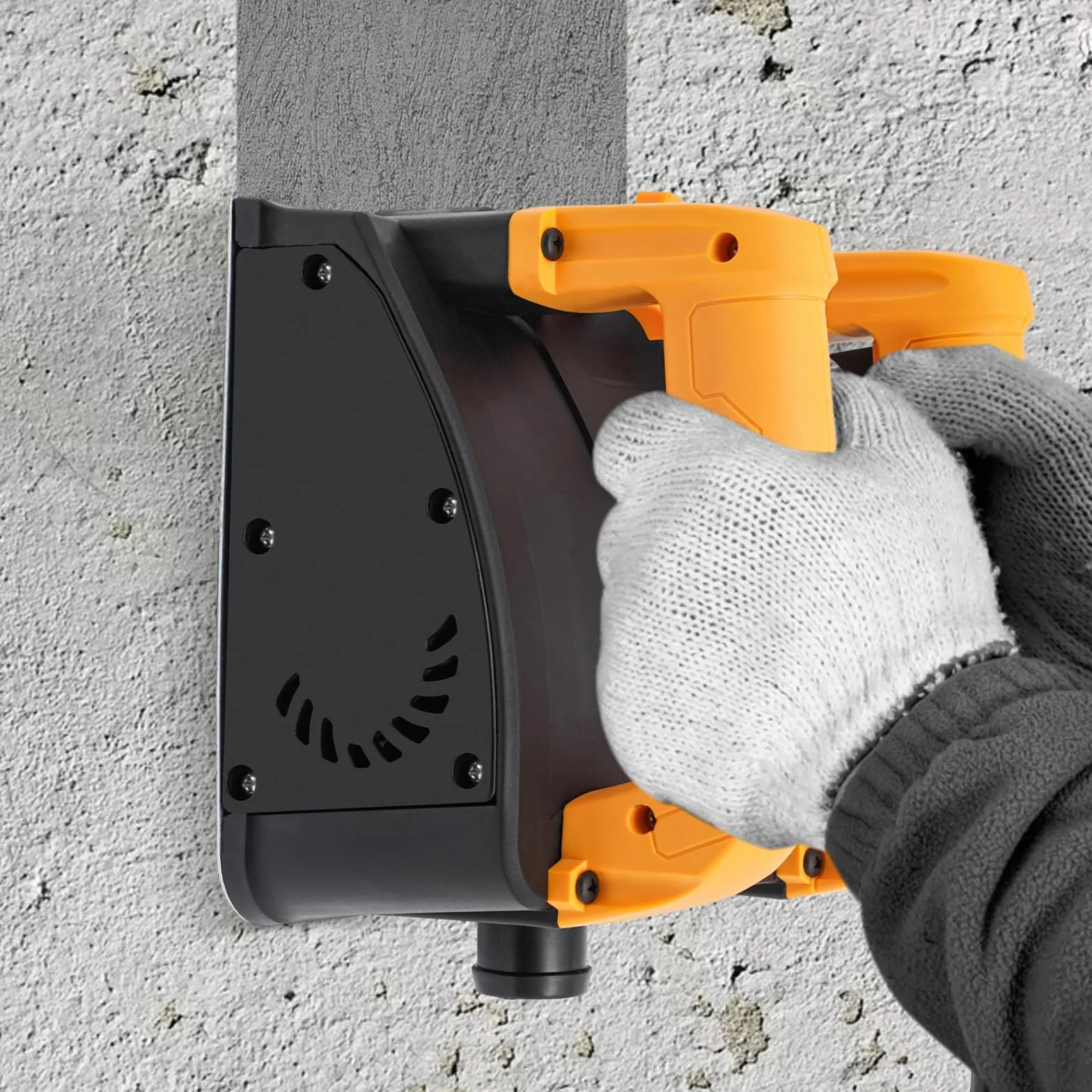 Elektryczna strugarka ścienna, strug ręczny o mocy 1200 W, przenośna strugarka walcowa z kablem do tynku piaskowego i ścian cementowych/szpachlowych (Flat)