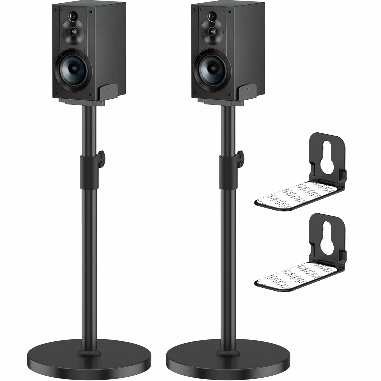 Regulowane stojaki głośnikowe (2 szt.) głośników do Sony HT-A9, SA-RS5, SA-RS3S – kompatybilne z Sony, wysokość od 73 do 95 cm, idealne do dźwięku przestrzennego.