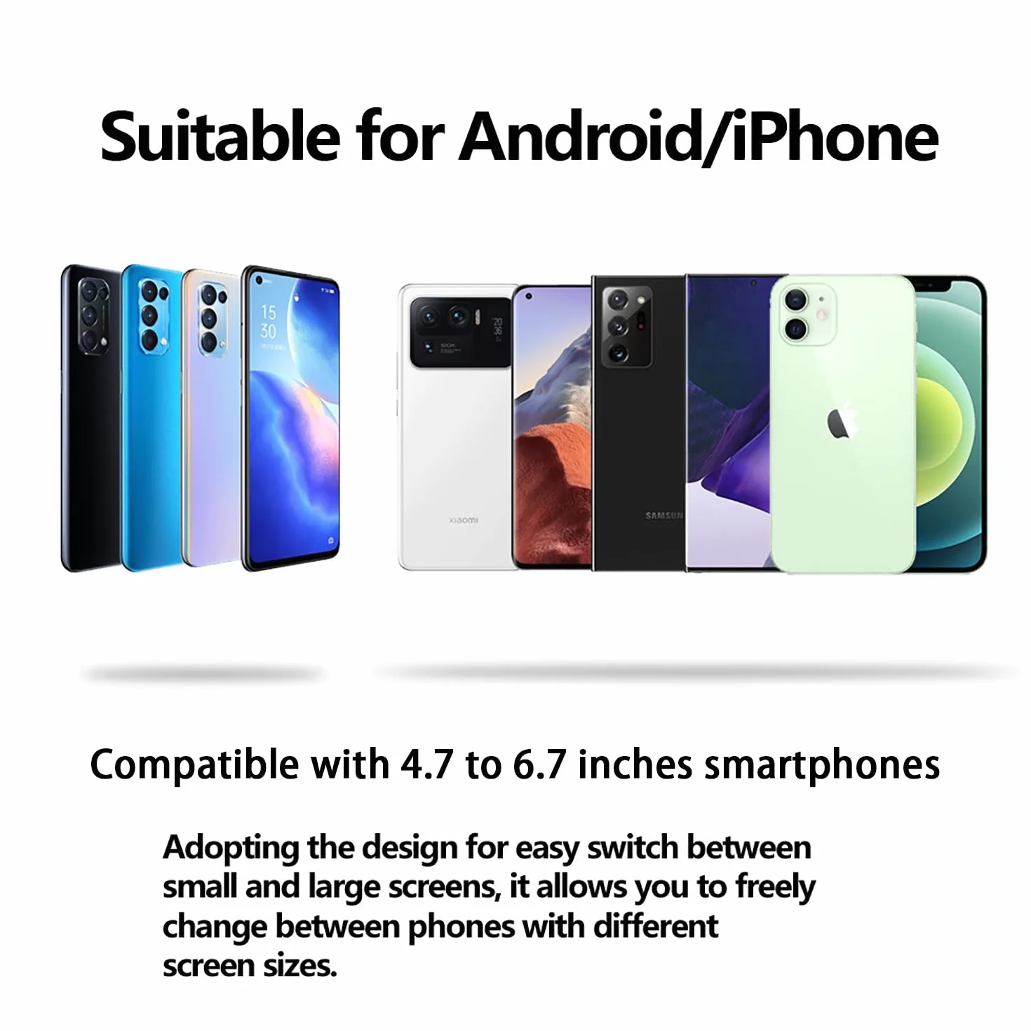 LONGLU Zestaw słuchawkowy 3D do wirtualnej rzeczywistości kompatybilny z iPhone 16 15 Pro Max Mini X R 12 11, Samsung 4,7-6,7", Android