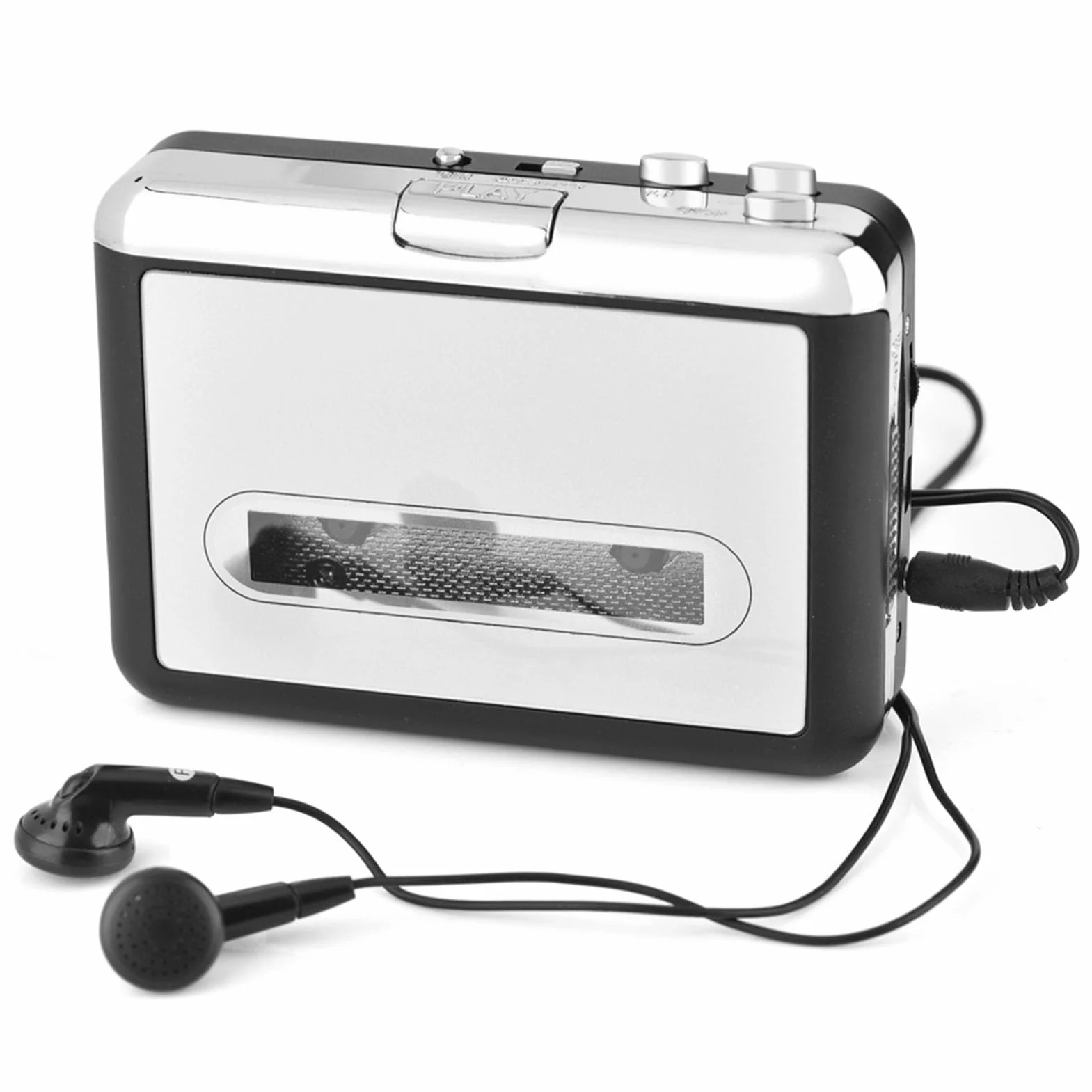 Konwerter Kaset Magnetofonowych USB na MP3, Odtwarzacz Muzyki Przechwytującej Dźwięk ze Słuchawkami