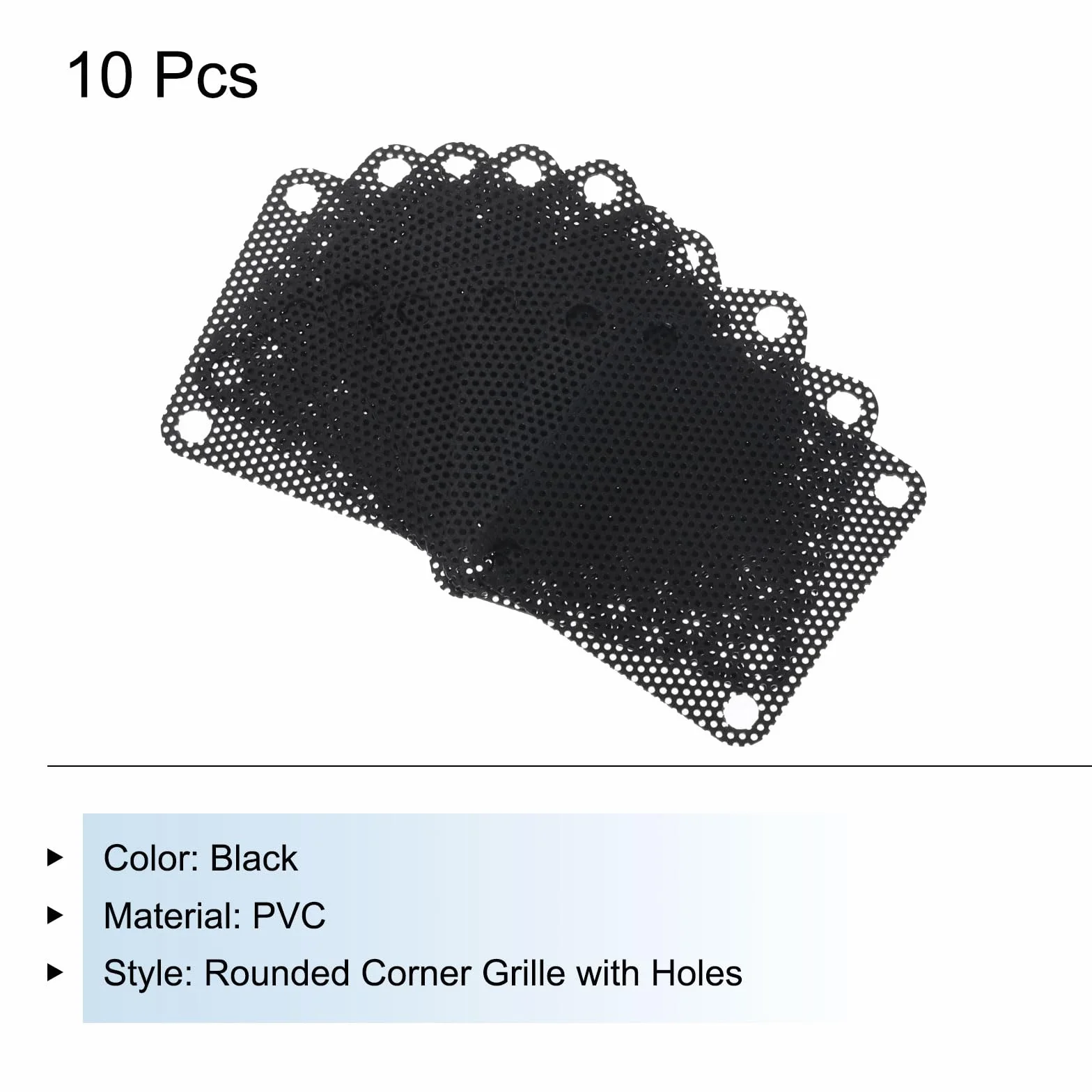 QUARKZMAN 10 sztuk PC filtr przeciwpyłowy, 40 mm x 40 mm PCW, obudowa komputera, chłodnica, ochrona przed kurzem, kratka wentylatora do obudowy komputera, głośników, kolor czarny