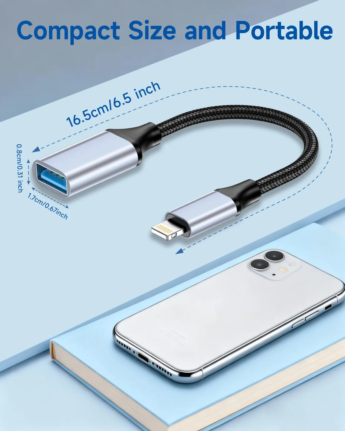 Adapter USB na Lightning do iPhone 14 13 12 11 Pro Max XS XR 8 7 Plus iPad OTG