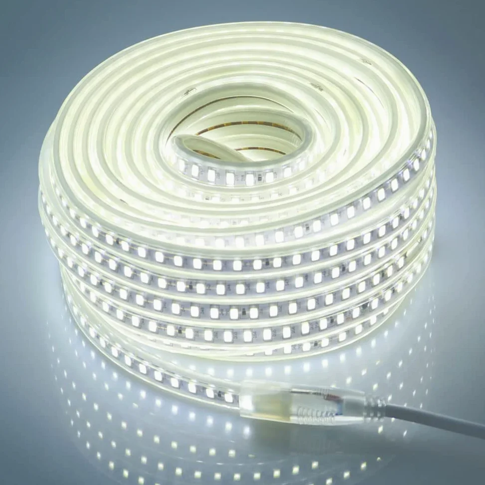 pcning IP67 wodoodporna taśma LED SMD 5730 220 V 230 V 15 m, SMD 5730 120led / m taśma 15 metrów 6000K zimna biel (zimna biel, 15)