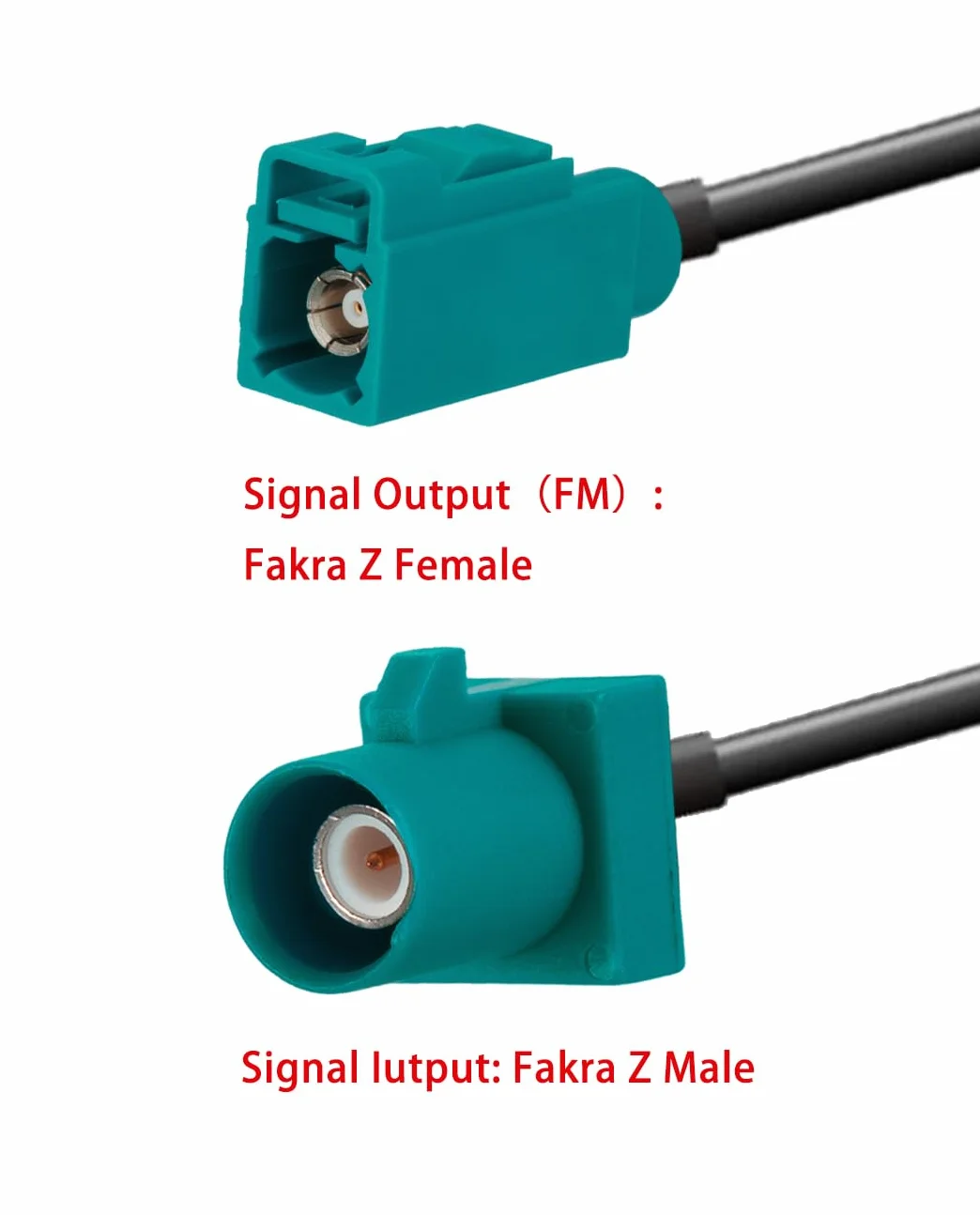 Vecys FM/AM DAB DAB+ Antena Samochodowa Wzmacniacz Sygnału Fakra 12V Digital Radio Antena Splitter