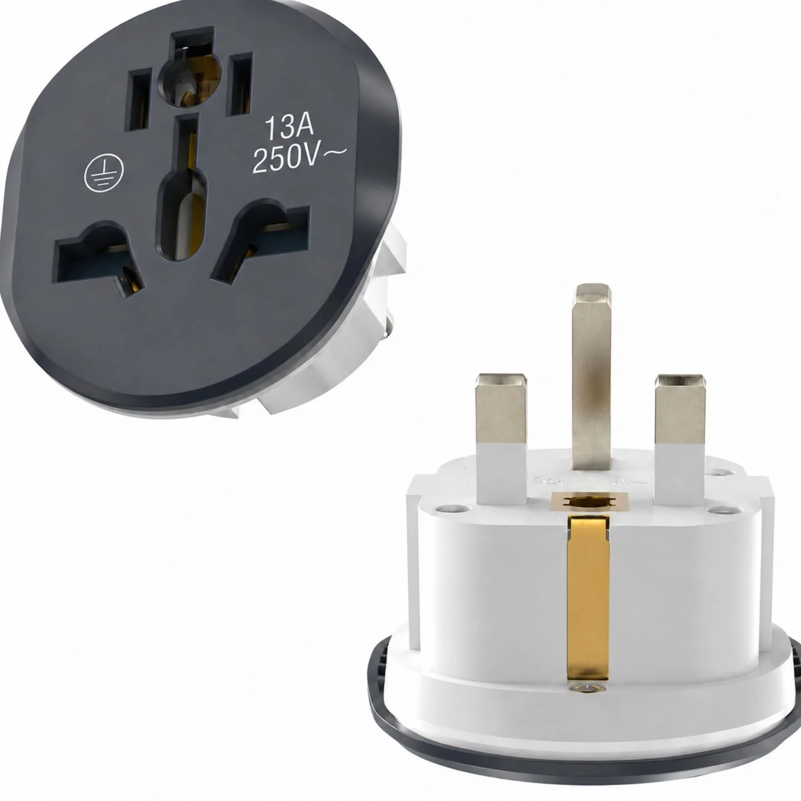 Uniwersalny adapter podróżny UK typu G do gniazdka Anglia Niemcy USA Szwajcaria Chiny 2 sztuki