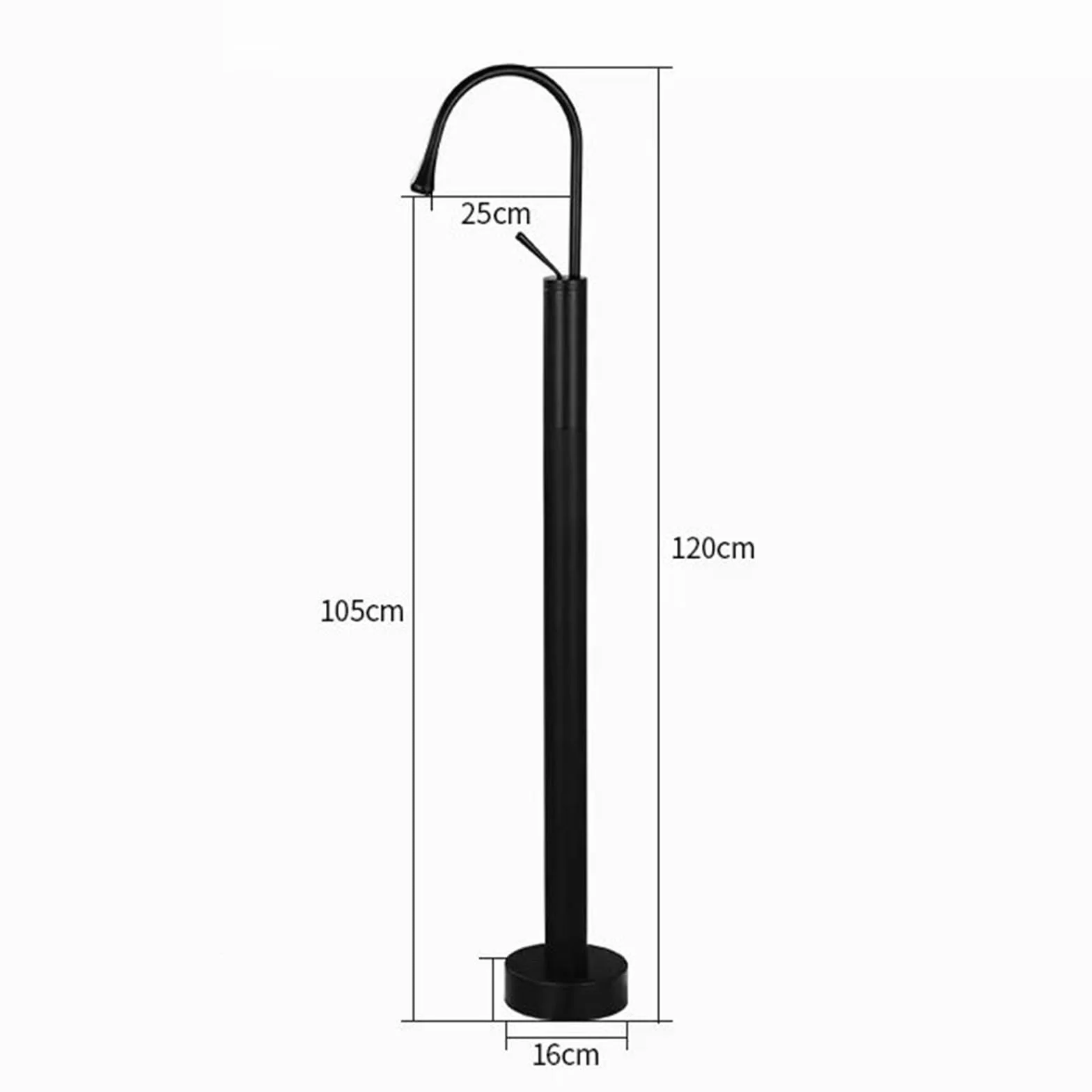 CMBSSTFC Bateria wannowa do montażu na podłodze, jednofunkcyjna, stojąca bateria wannowa z ciepłą i zimną wodą, obrotowa 360°, mosiężna bateria, chrom