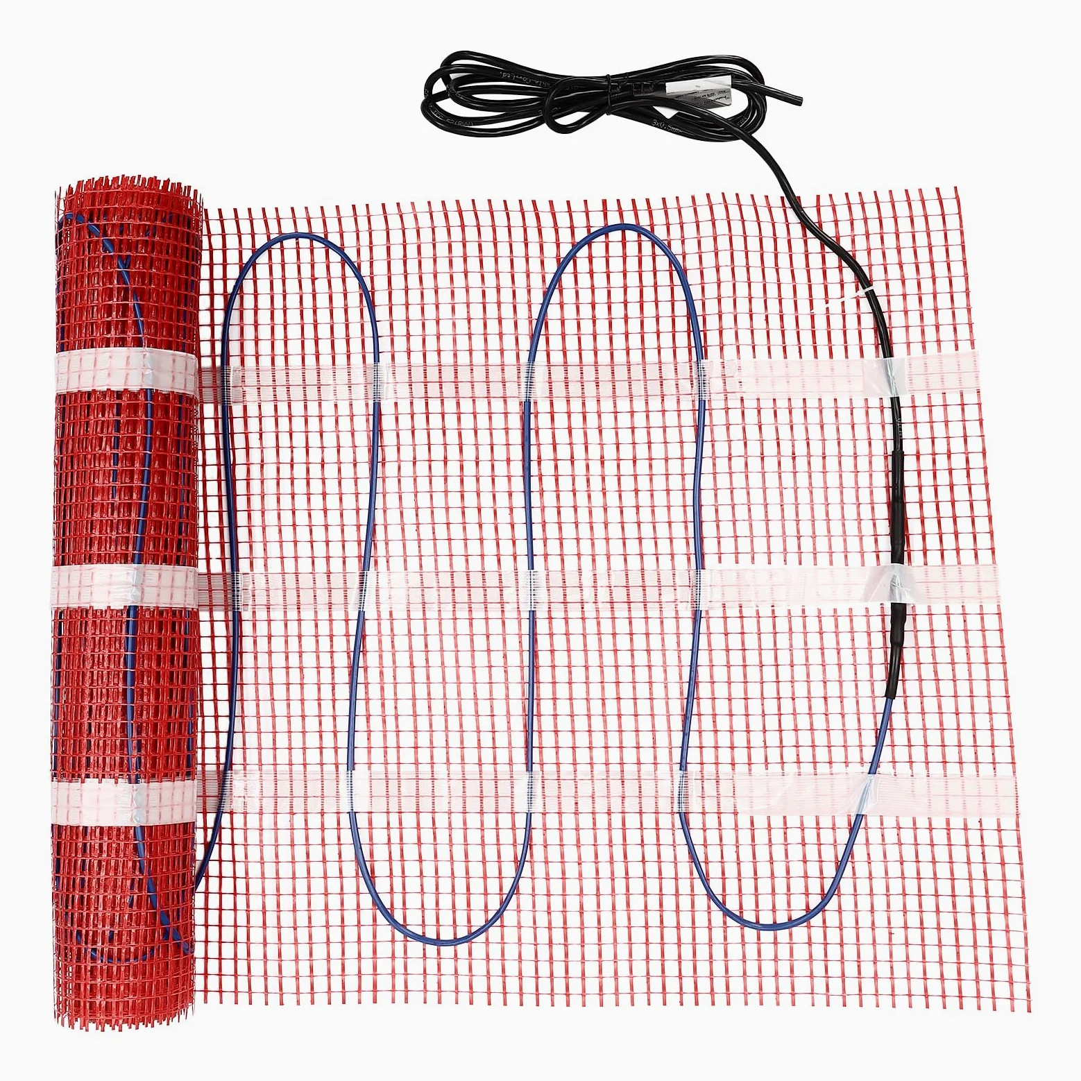 Elektryczna mata na kabel grzejny, 450 W, poduszka do ogrzewania podłogowego z termostatem, monitorem, do kuchni, wilgotnych pomieszczeń, salonu, obszar pokrycia, 3 m²
