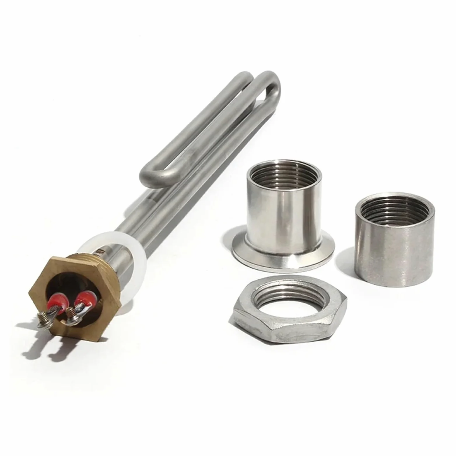 Element Grzejny 1 "/DN25/32mm Do Bojlera Na Wodę Rura Wspomagająca Ze Stali Nierdzewnej 1/2/3/4/6KW Szybkie Nagrzewanie(E,380V,1KW 180mmL)