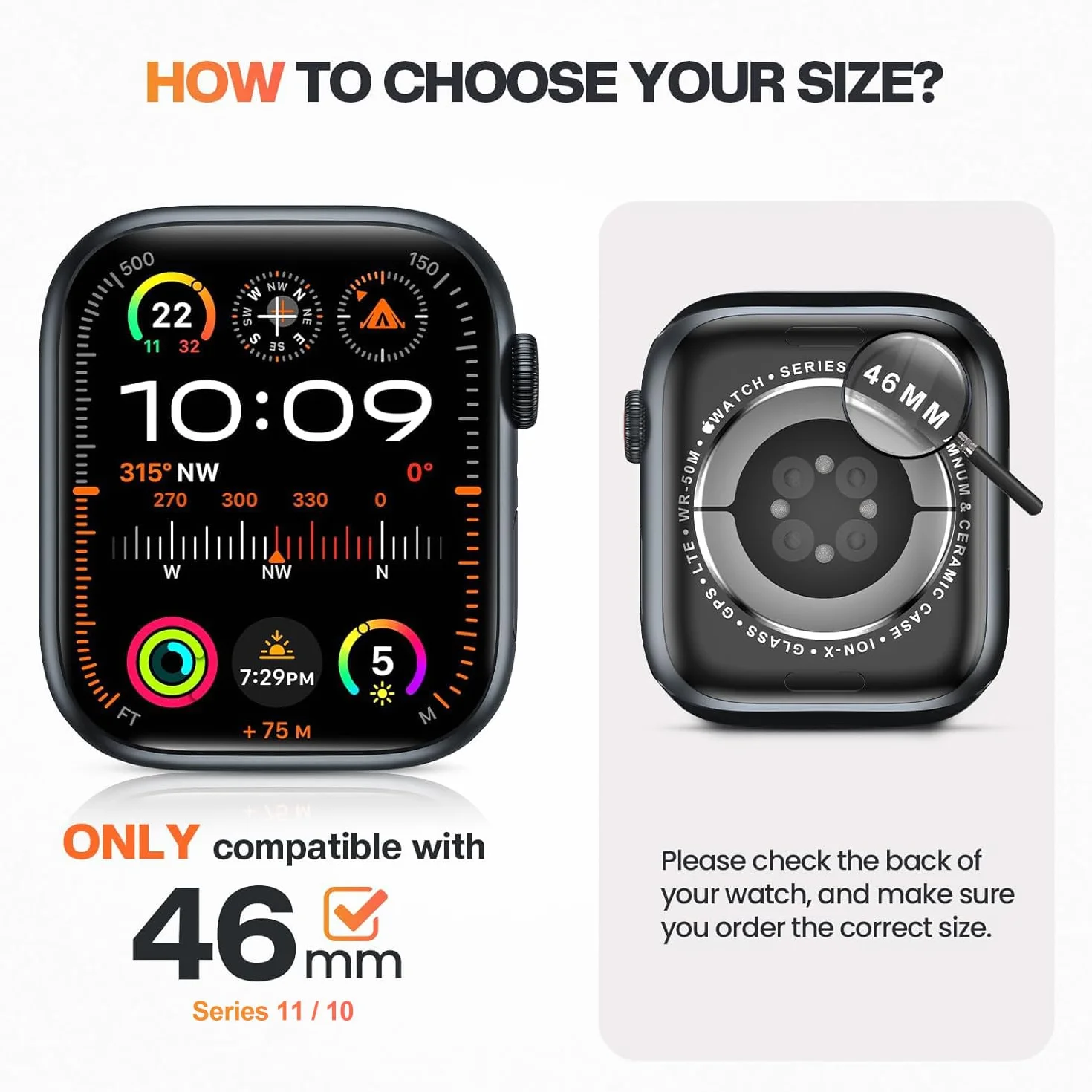 Ivoler 3-częściowy miękki futerał ochronny z TPU do zegarka Apple Watch Series 11/10 46 mm (bez folii ochronnej na ekran), ultracienki silikonowy futerał odporny na wstrząsy, czarny