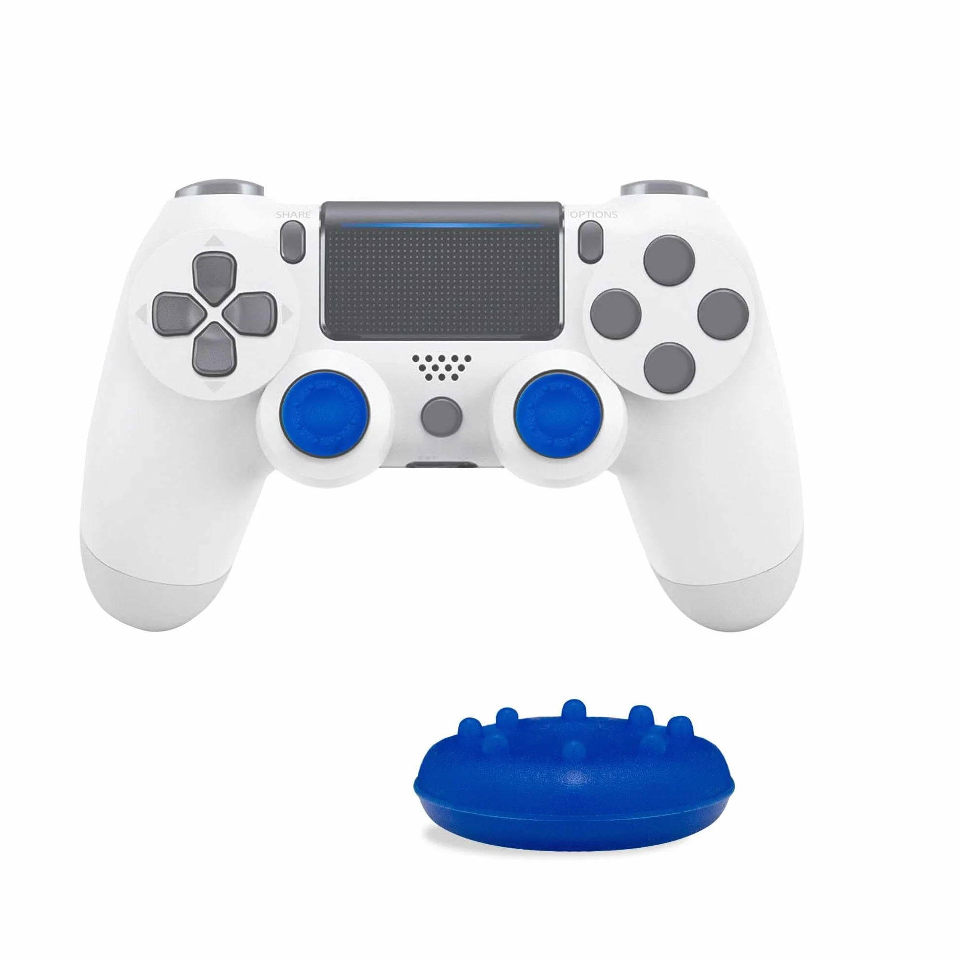 OcioDual 2x uchwyt do joysticka PS5/PS4/Xbox One L3 R3 gumki niebieskie akcesoria ochronne