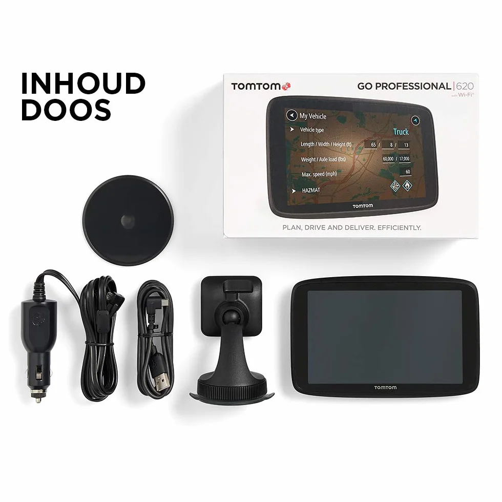TomTom GO Professional 620 nawigacja GPS dla ciężarówek (mapy Europy, TomTom Traffic, Wi-Fi, POI dla dużych pojazdów)