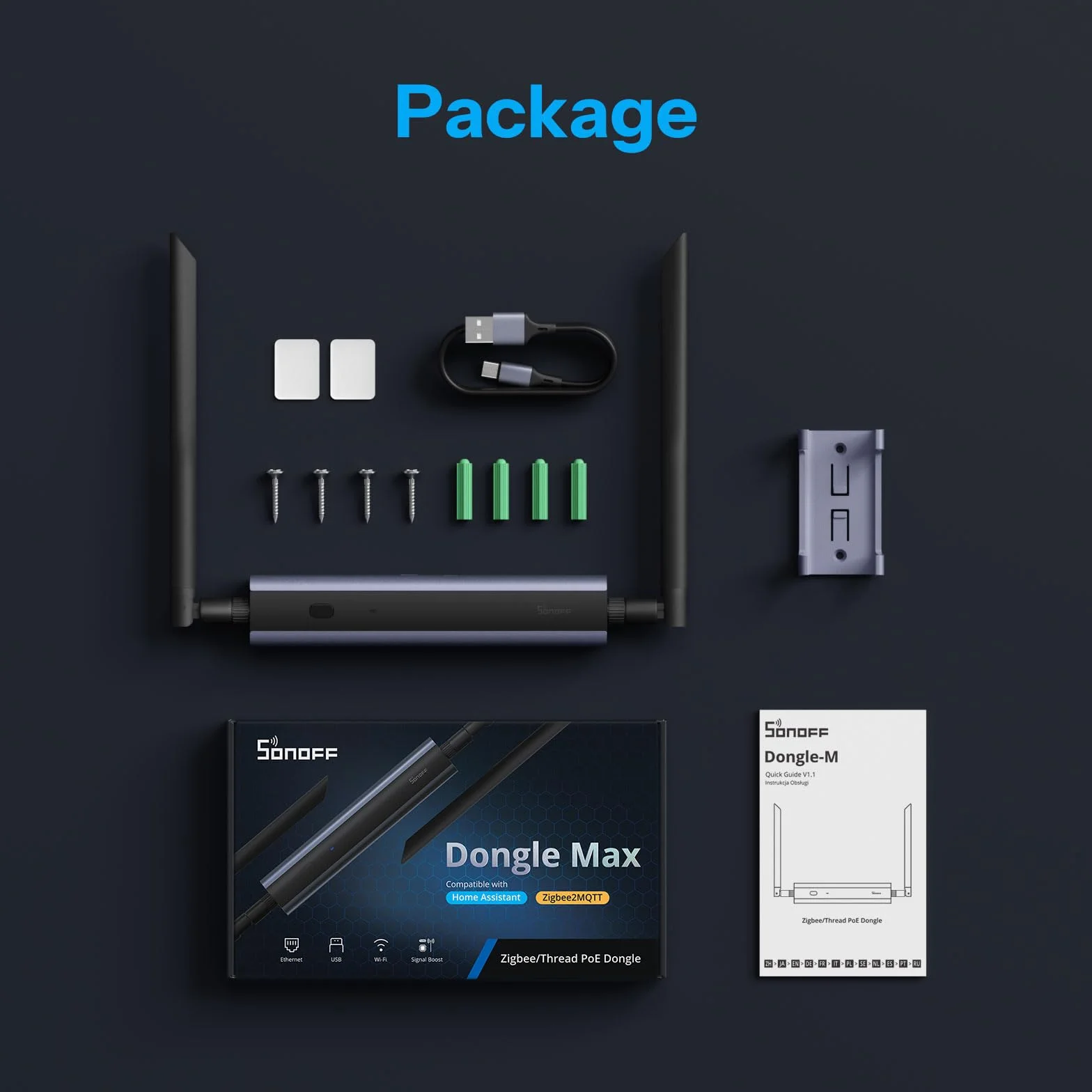 SONOFF Zigbee/Thread PoE Dongle Max, obsługuje Ethernet, Wi-Fi i USB, Bramka Zigbee z EFR32MG24&ESP32D0, stick Zigbee dla Home Assistant lub Zigbee2MQTT