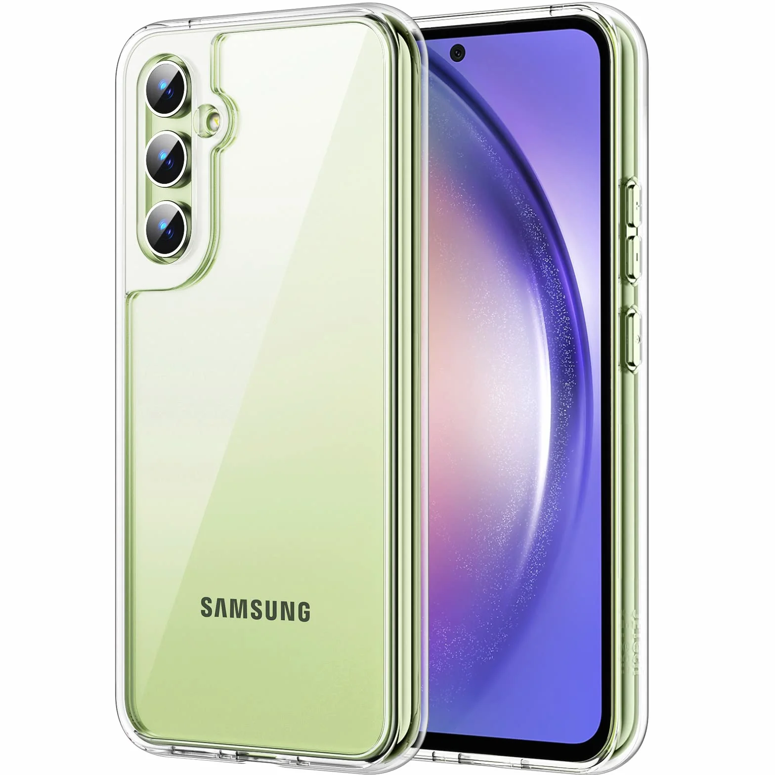 JETech Etui dla Samsung Galaxy A54 5G 6,4 Cala, Nie Żółknie Odporny na Wstrząsy Pokrowiec Ochronny, Odporne na Zarysowania, Twardy Tył PC (Przezroczyste)