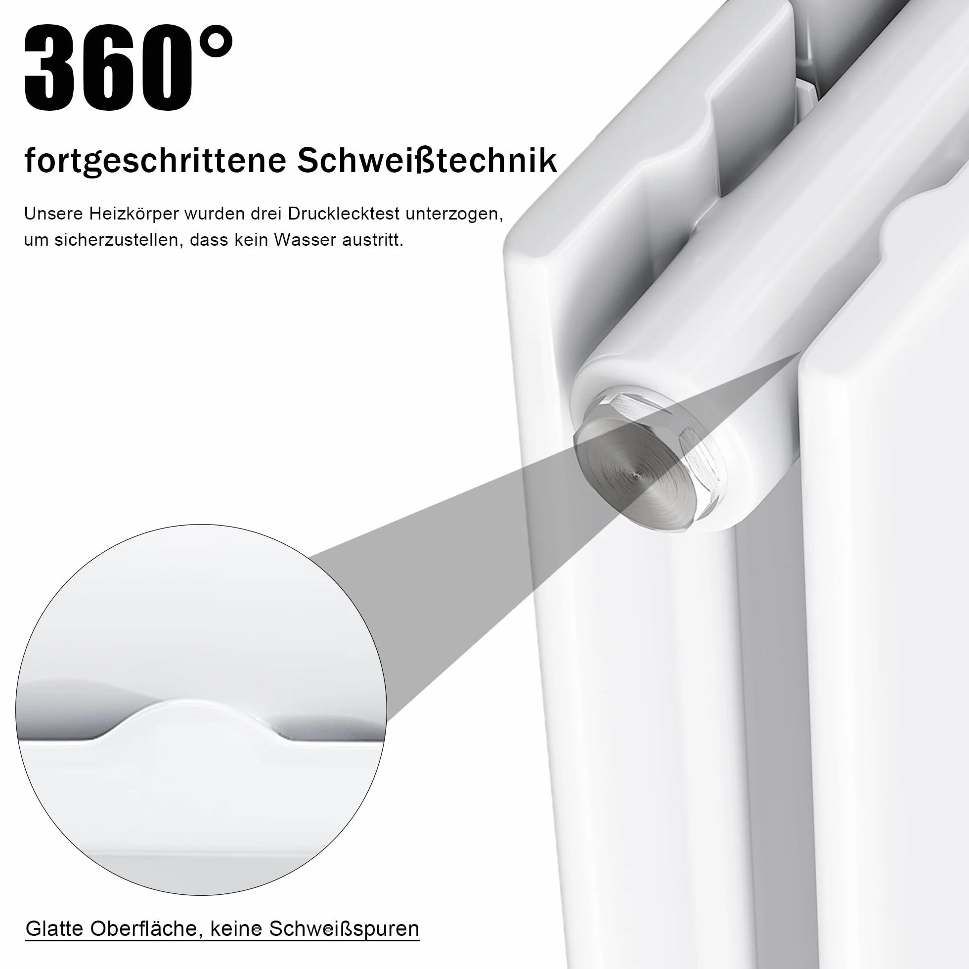 SONNI Designerski grzejnik 600 x 465 mm, biały, dwuwarstwowy grzejnik płaski i mały, do łazienki, pionowy grzejnik łazienkowy, płaski grzejnik panelowy do łazienki, grzejnik płaski z przyłączem