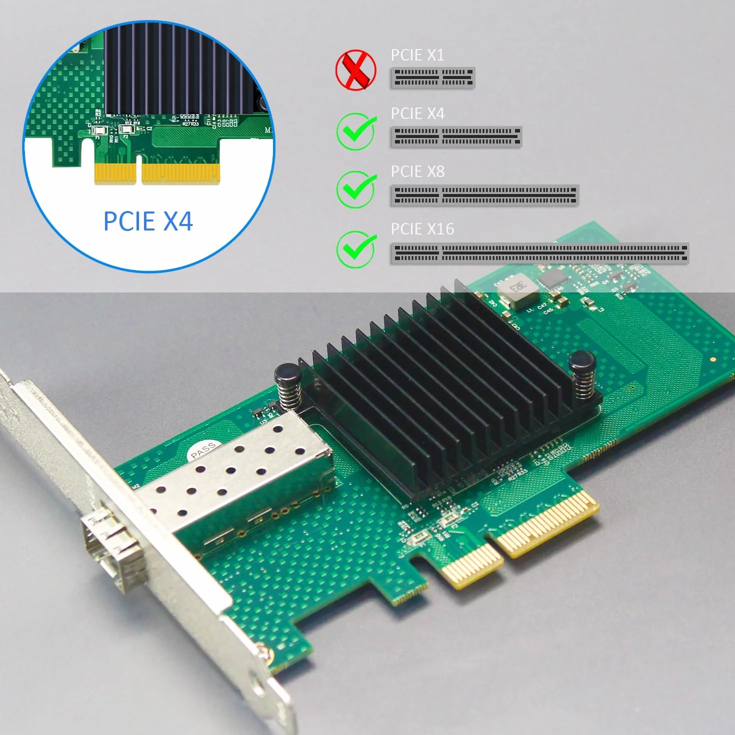 GLOTRENDS ST7315 Karta sieciowa 10Gb SFP+ Intel 82599EN X520-DA1 PCIe x4 niskoprofilowa