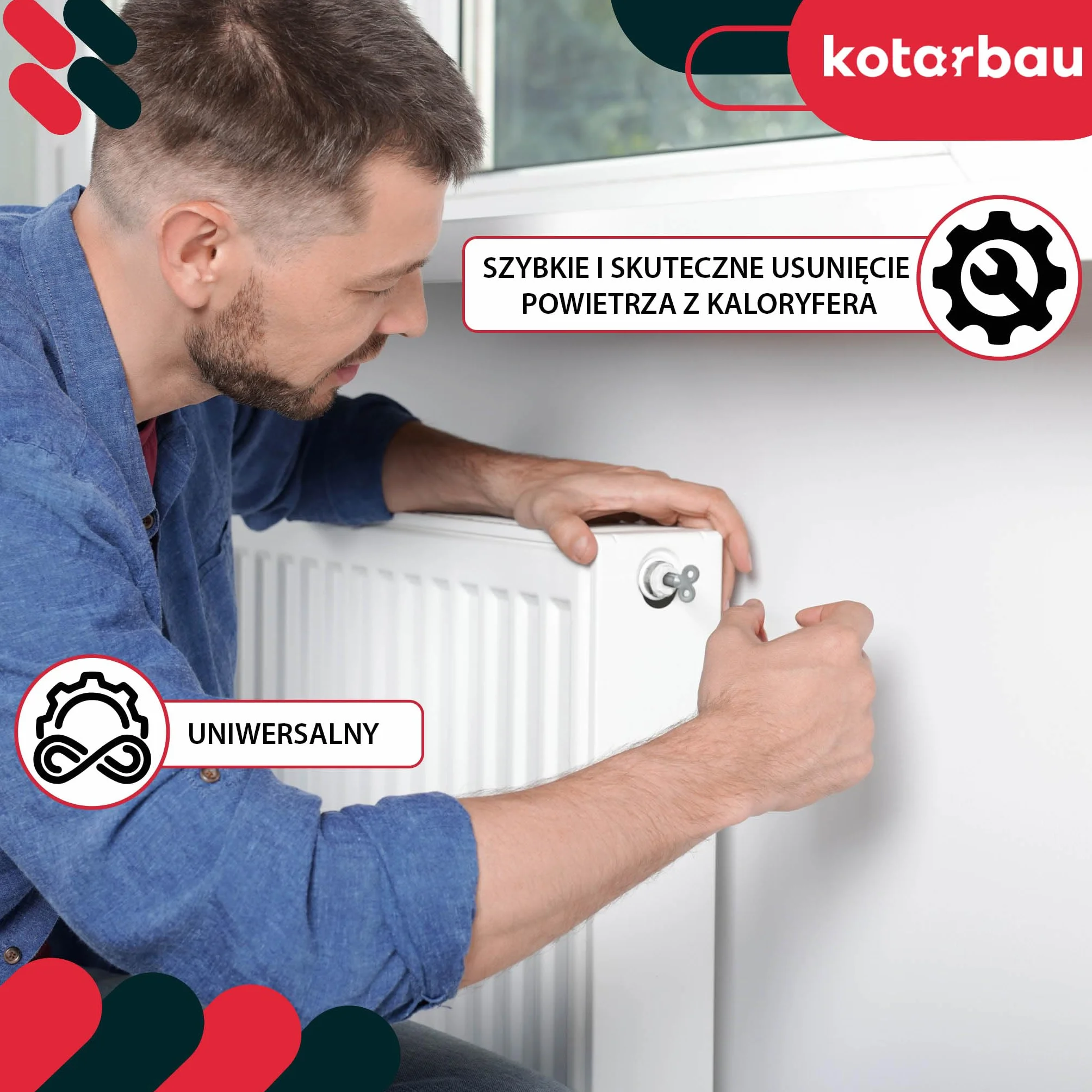 KOTARBAU® Klucze Do Odpowietrzania Grzejników - Kluczyk Do Kaloryferów - Kluczyki Do Zaworów - Brelok - Do Kluczy - Zestaw 3 SZT
