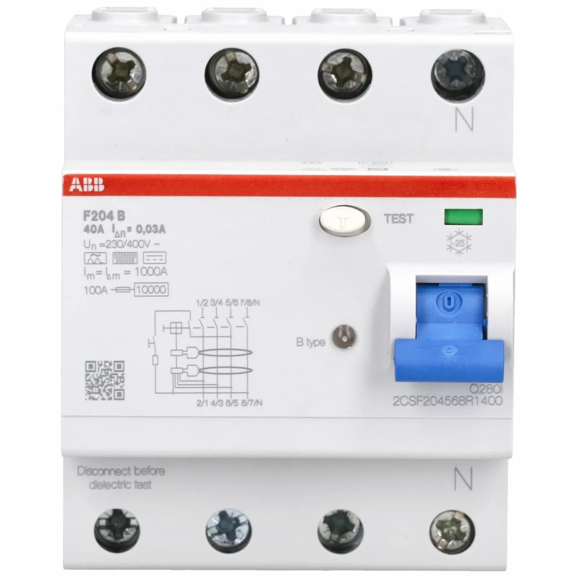 ABB Wyłącznik FI F204B-40/0,03 2CSF204568R14008012542342052