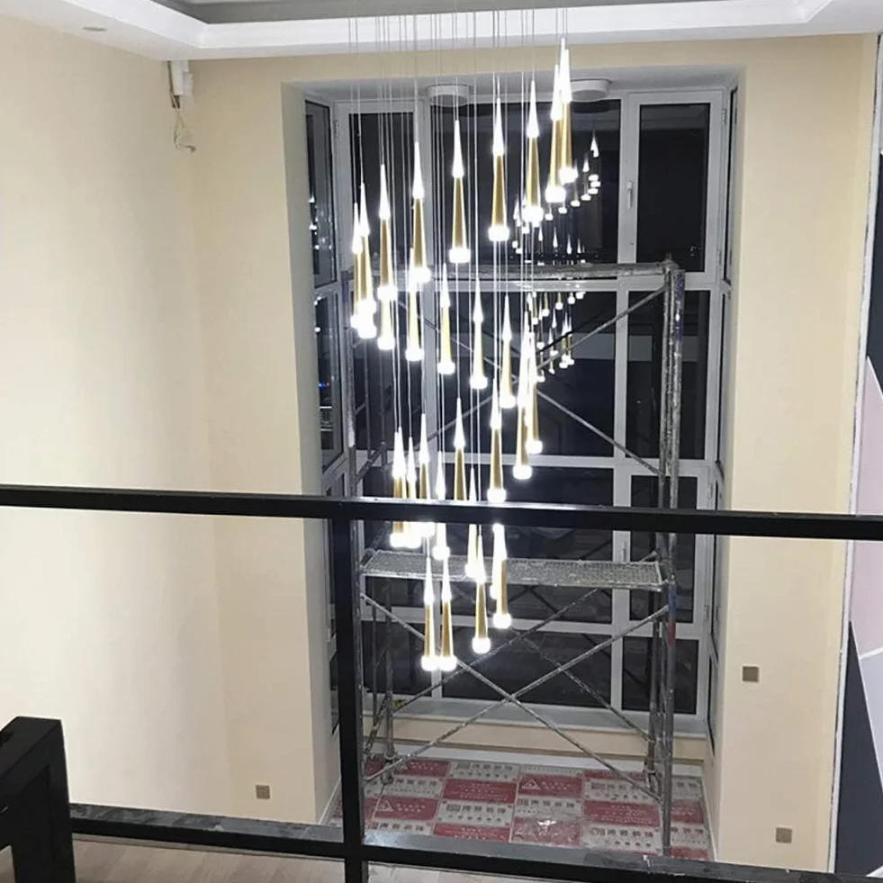 ZBZFGE Regulowany stożek mały - nowoczesne wiszące źródło sufitowe kompatybilne z kuchnią w jadalni salon, wyposażenie oświetlenia LED, żyrandol