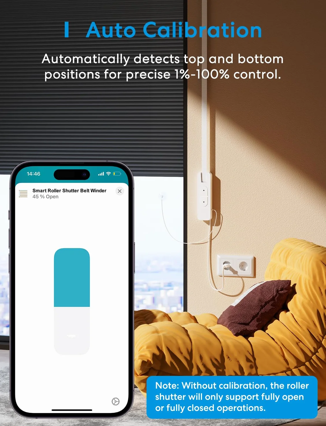 Meross Smart Home napęd do rolet zwijarka taśmowa elektryczna podtynkowa 45 kg 6 m² kompatybilny z Apple