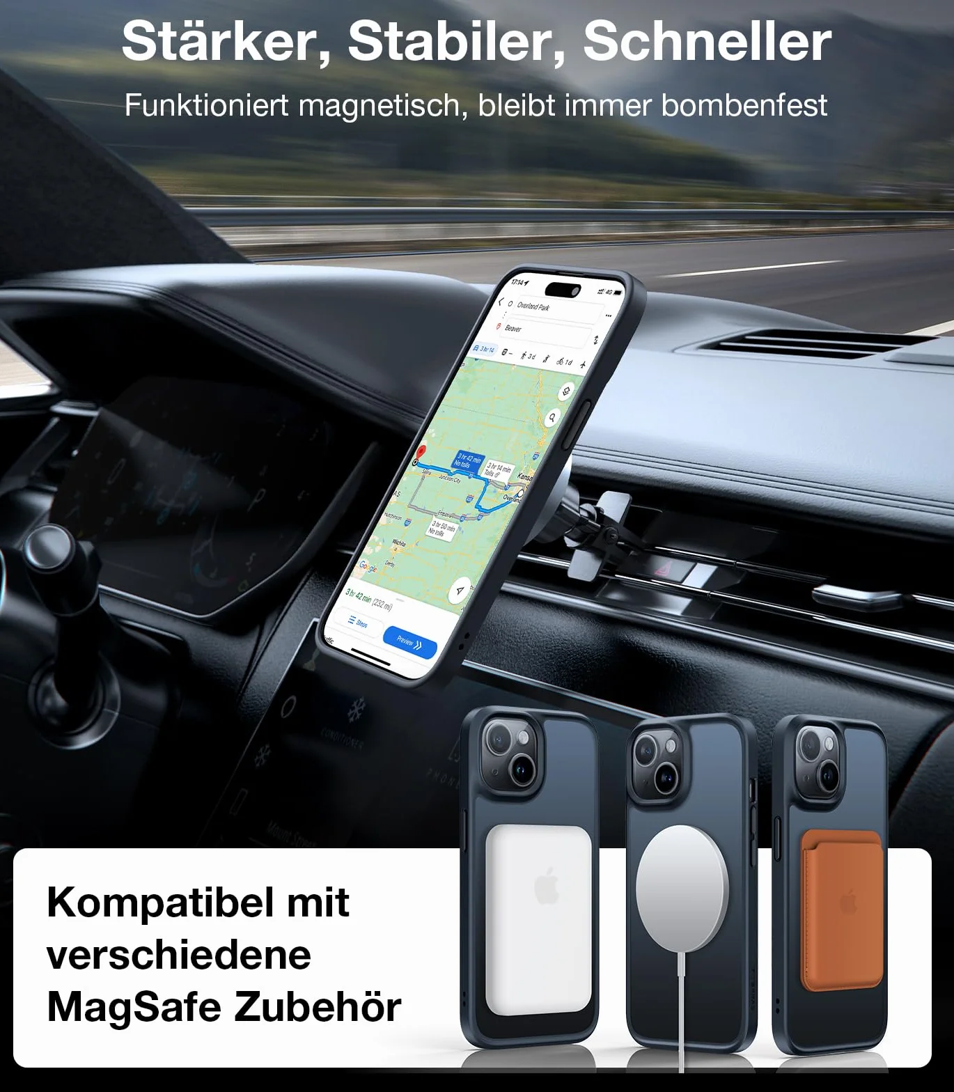 TORRAS Magnetyczne etui zaprojektowane dla iPhone'a 14 Max [test upadku klasy wojskowej] [20 W super magnetyczne] kompatybilne z MagSafe, odporne na wstrząsy, półprzezroczyste, twarde, smukłe etui ochronne na iPhone'a 14 Max czarne