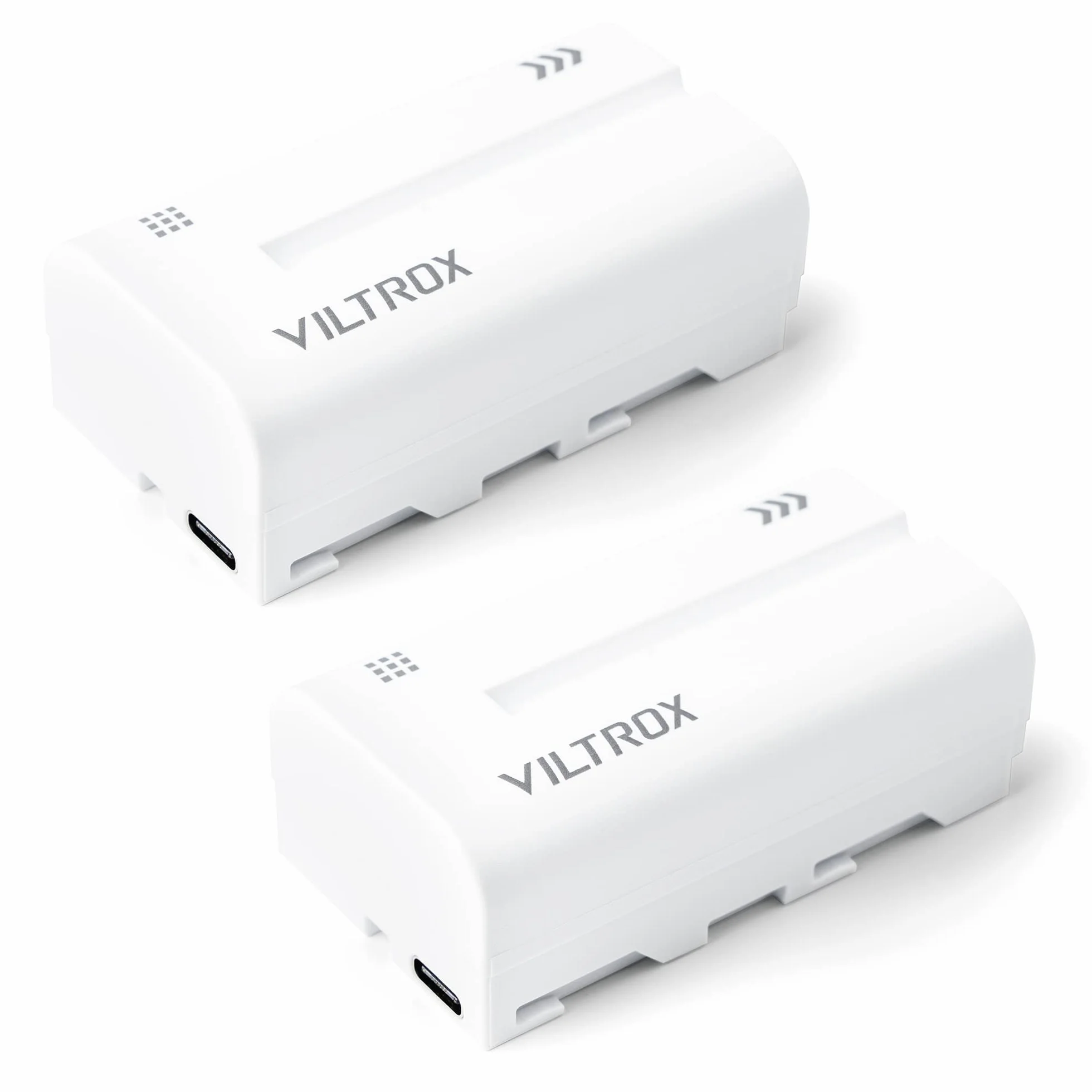 VILTROX Bateria NP-F550 2 szt. 2200 mAh zamiennik do Sony F970 F960 F950 F770 F750 F570 F550 F330, akumulator kompatybilny z Godox Neewer LED lampa wideo / monitor kamery