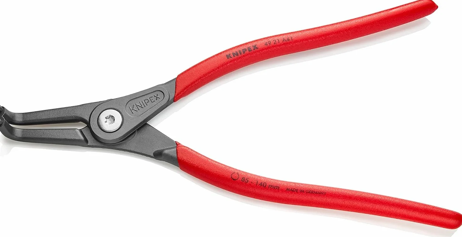 KNIPEX Precyzyjne szczypce do pierścieni osadczych do montażu pierścieni zewnętrznych na wałach fosforanowana, szara pokryte, 49 21 A41