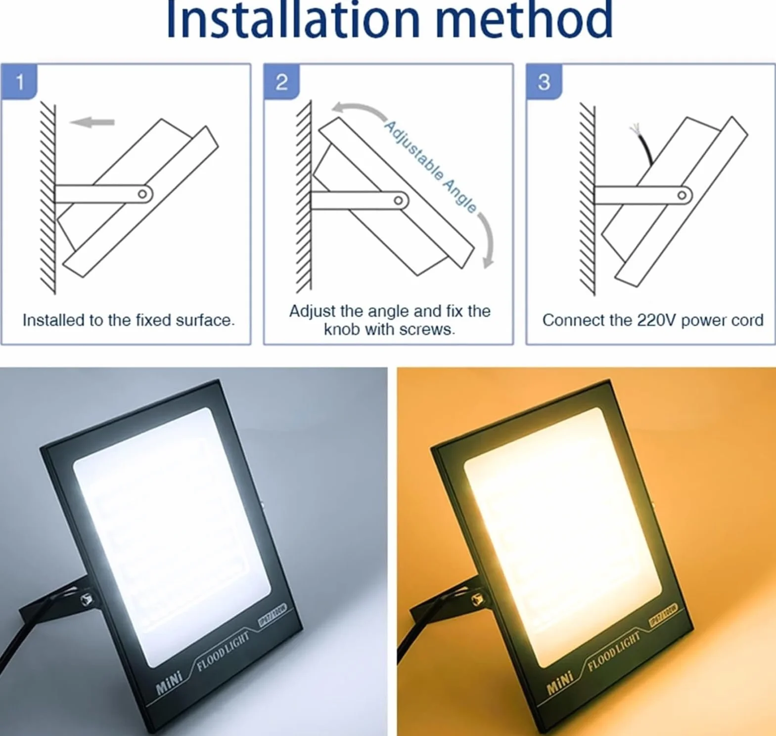 Lampy solarne zewnętrzne, Lot Zewnętrzny reflektor Reflektor IP67 Oświetlenie uliczne do ogrodu, podwórka, garażu, drzwi(Cold White,200W)
