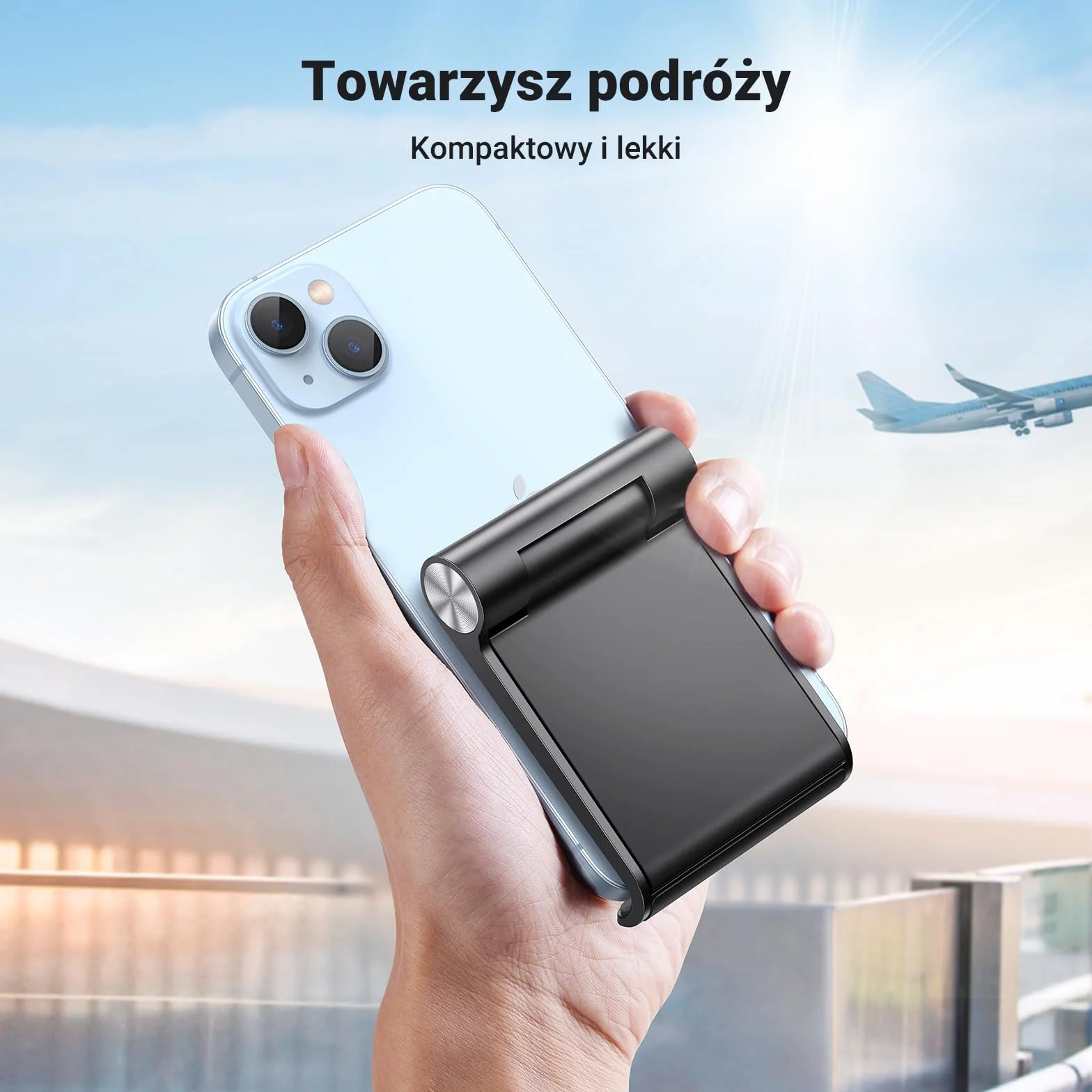 UGREEN Uchwyt na Telefon Regulowany Składany Stojak Czarny