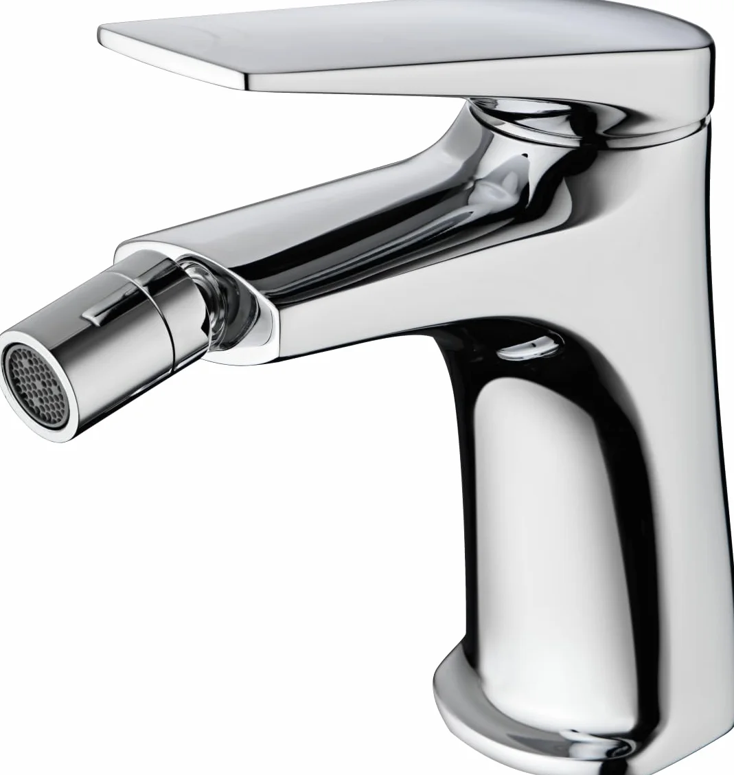 IMEX kran bidetowy, bateria bidetowa, bateria bidetowa, bateria bidetowa z mieszaczem ciepłej i zimnej wody, bateria Bidet, łatwa instalacja, seria Delos, kolor chrom