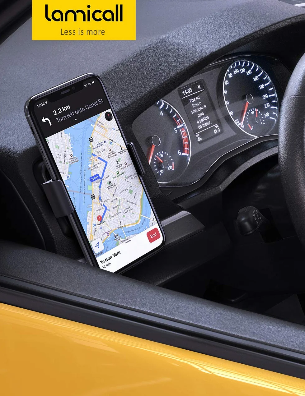 Lamicall Uchwyt samochodowy na telefon, obrotowy 360 do iPhone 12 Pro Max, Samsung S10 S9, Huawei
