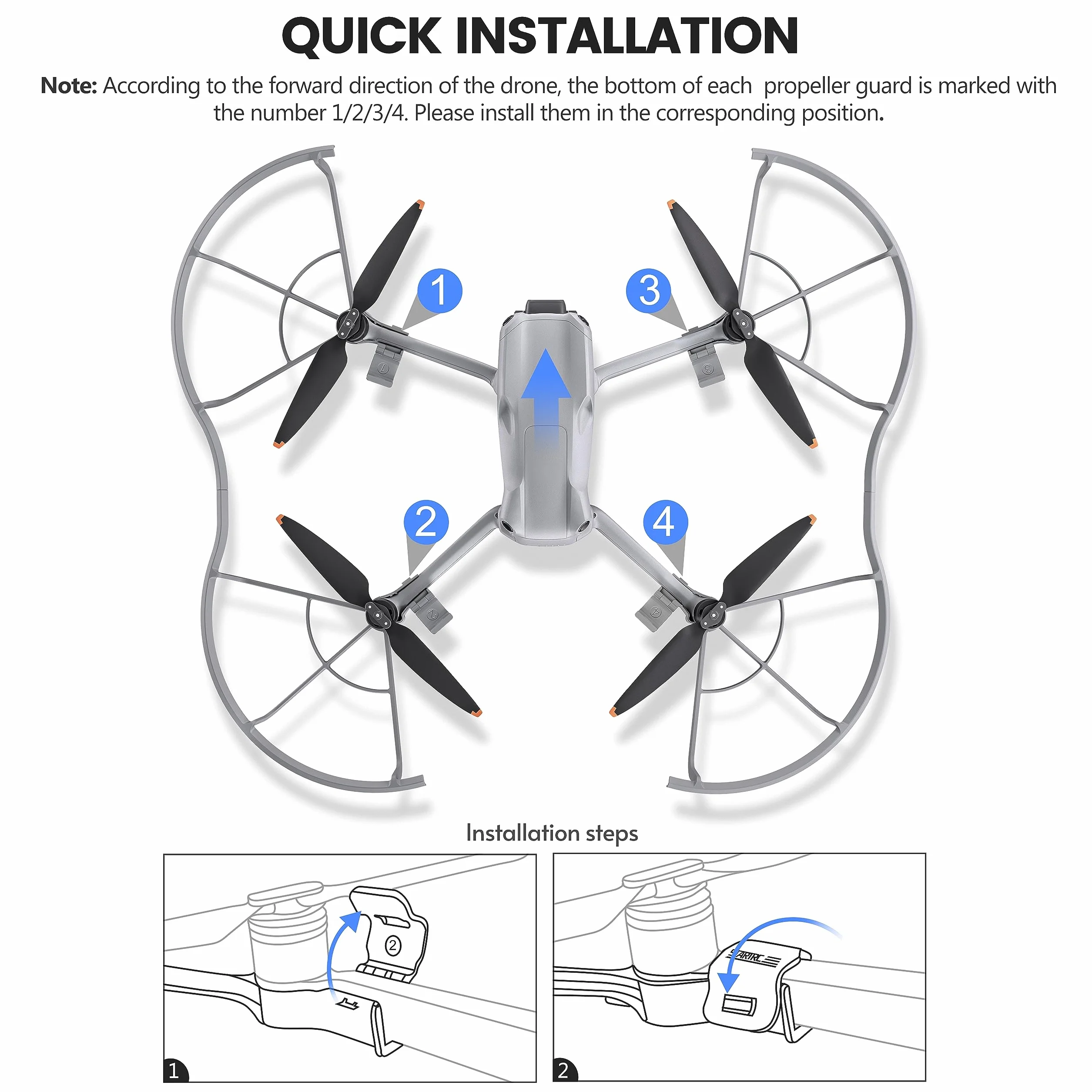 STARTRC Osłona śmigła do DJI Air 3S Quick Release Propeller Protector