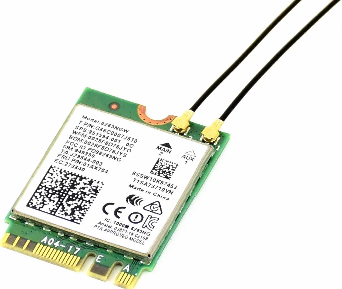 Waveshare AC8265 Wireless NIC for Jetson Orin Nano/NX/Nano 2.4G/5G WiFi Dual Mode Module