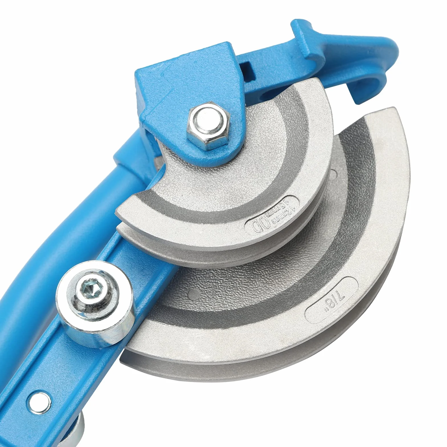 Ręczna giętarka do rur ze stopu aluminium giętarka do rur ręczna szczypce do giętarki aluminium z prętami niebieski do giętarki rur miedzianych rur aluminiowych średnica rury 15 mm / 22 mm 0-90°
