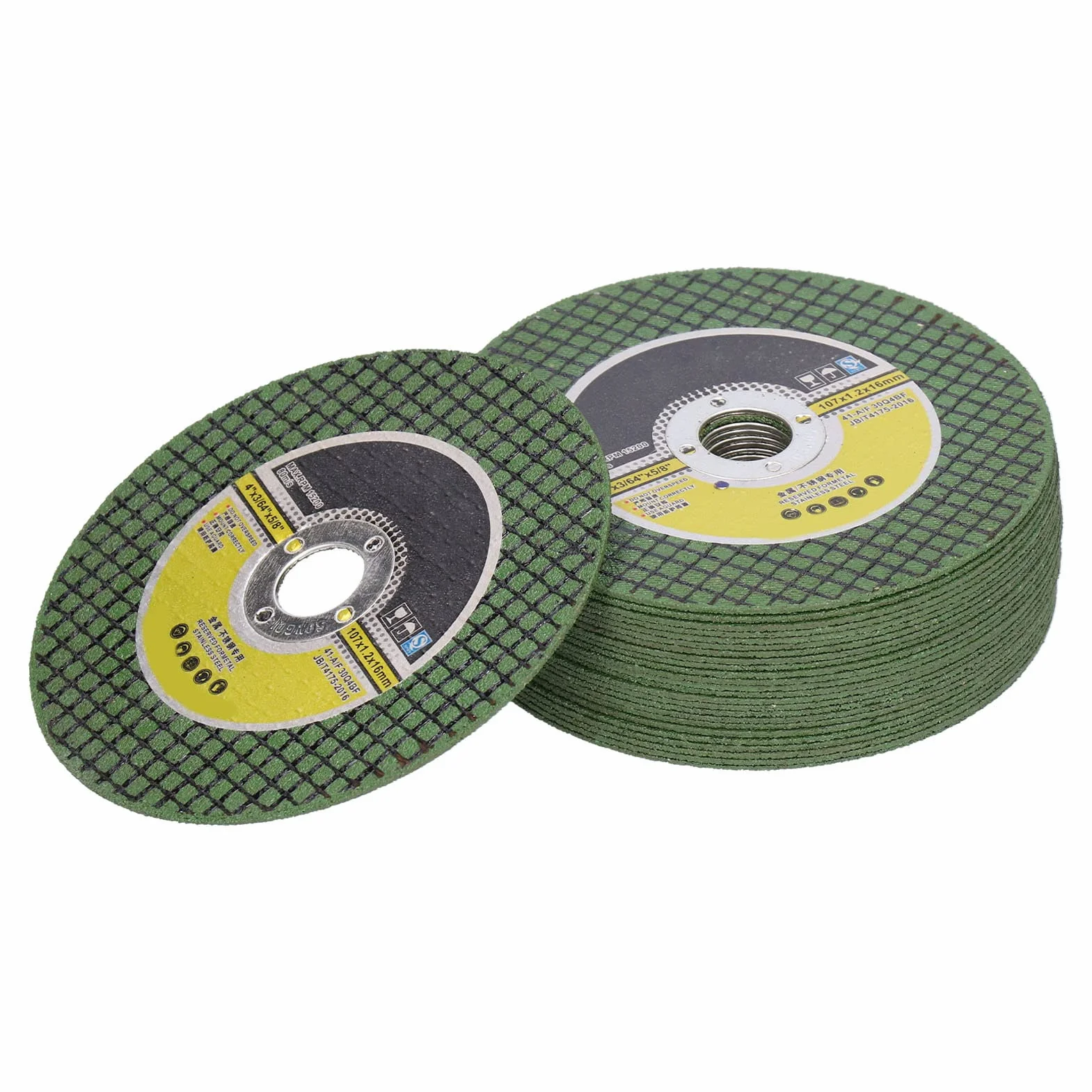 YWBL-WH Tarcza do Cięcia żywicy 100 szt. Tarcza do Cięcia Białego Korundu 107 Mm X 1,2 Mm X 16 Metalowej Rury ze Stali Nierdzewnej Cięcie żelaza Pod Kątem za pomocą Narzędzi Obrotowych
