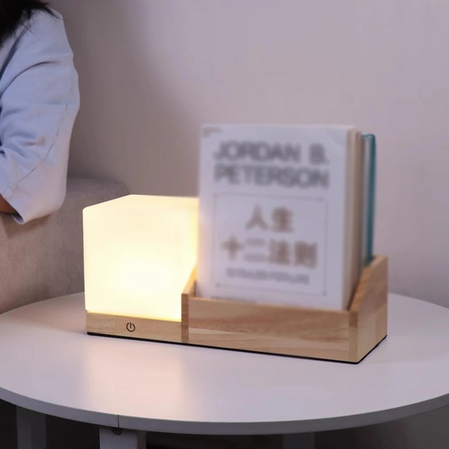 Lampki nocne Lampa stołowa Lampka nocna Lampka nocna Sypialnia Łatwe ładowanie Pilot zdalnego sterowania Wielofunkcyjne przechowywanie Drewniana szafka nocna w akademiku
